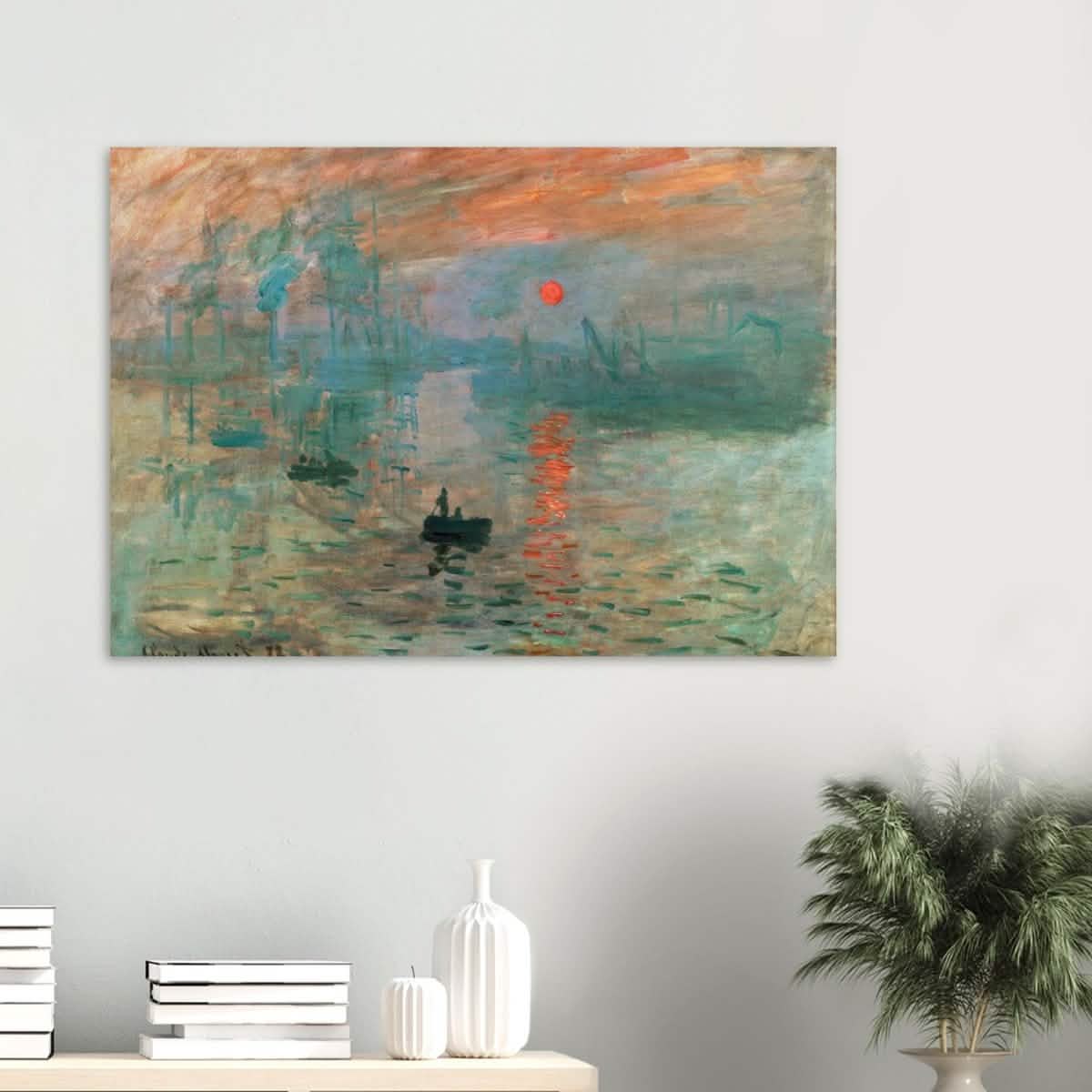 Impression Sunrise by Claude Monet - Wood Prints - 70x100 cm / 28x40″ - 10 mm