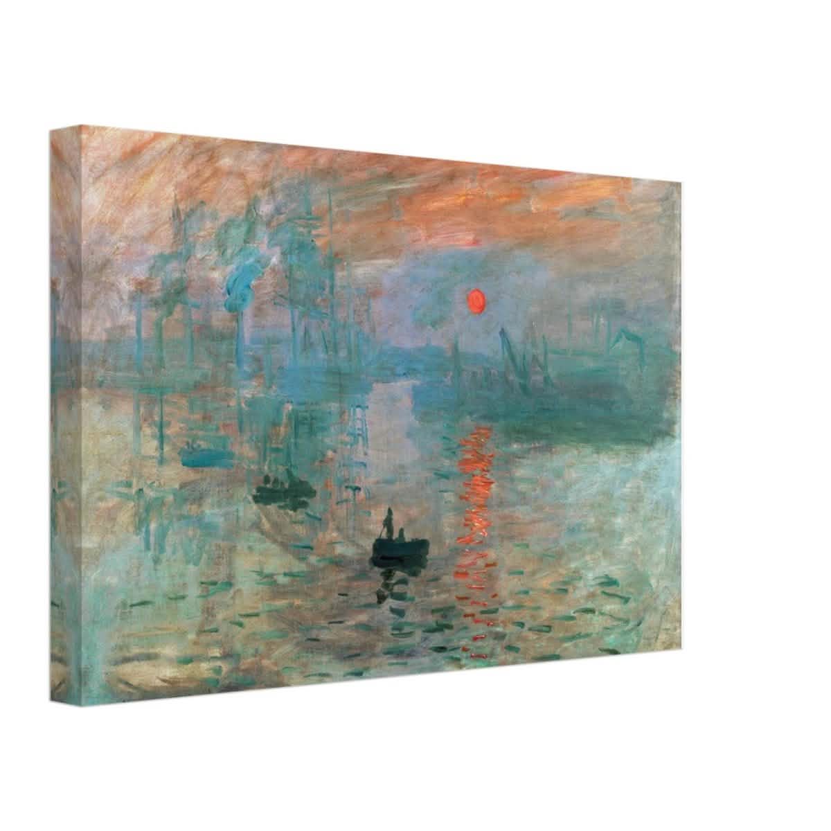 Impression Sunrise by Claude Monet - Canvas - 30x45 cm / 12x18″ - Thick