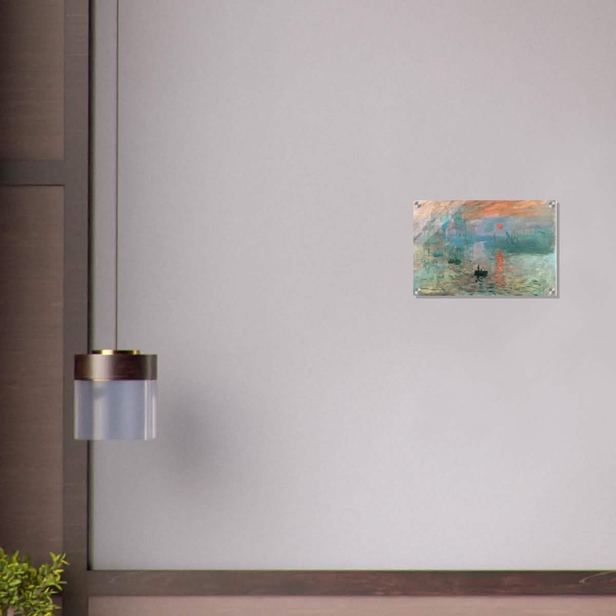 Impression Sunrise by Claude Monet - Acrylic Print - 30x45 cm / 12x18″ -