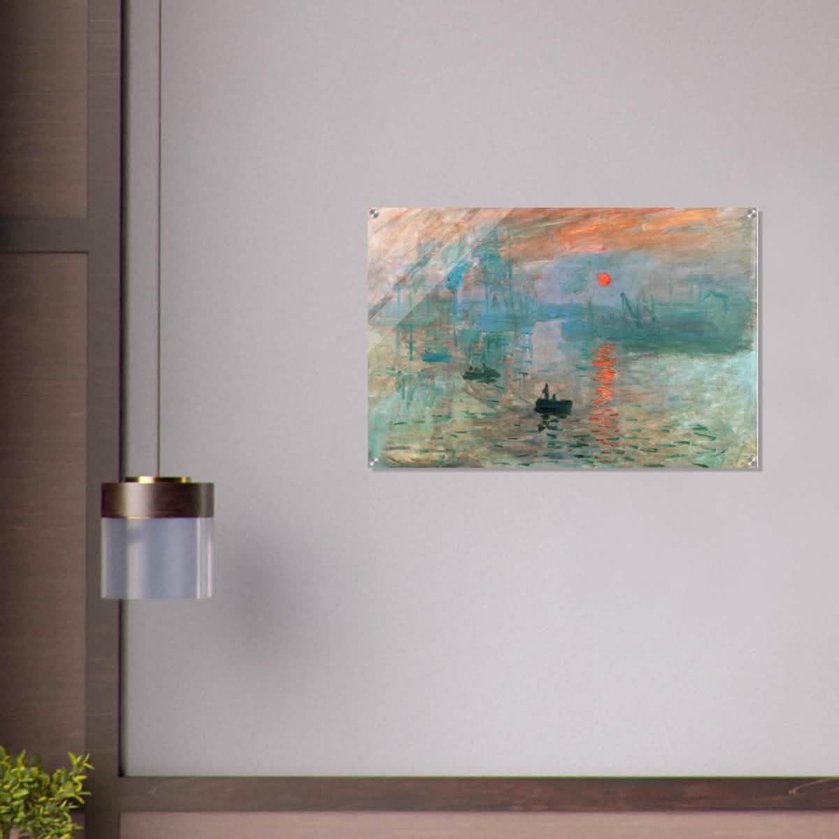 Impression Sunrise by Claude Monet - Acrylic Print - 60x90 cm / 24x36″ -