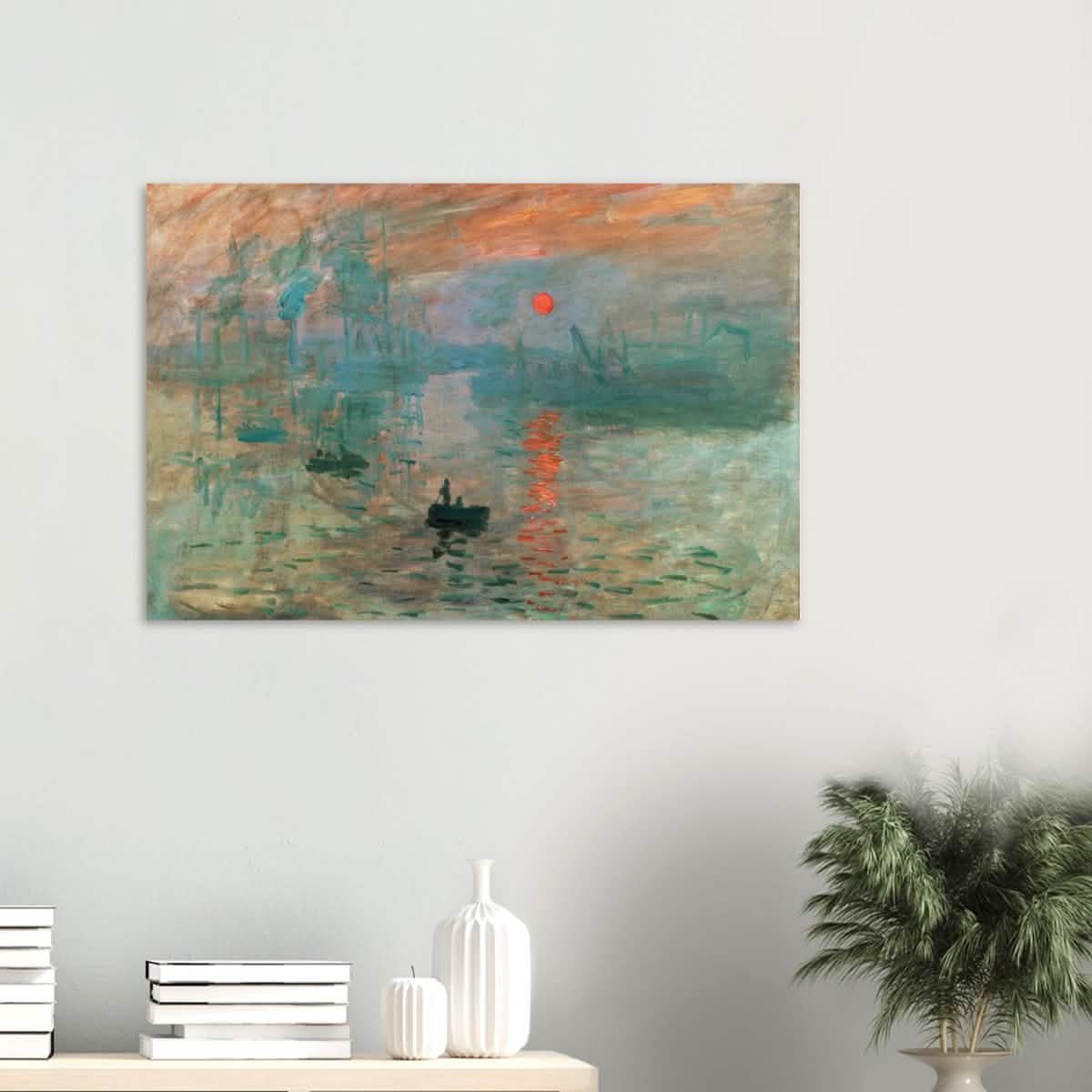 Impression Sunrise by Claude Monet - Wood Prints - 60x90 cm / 24x36″ - 10 mm