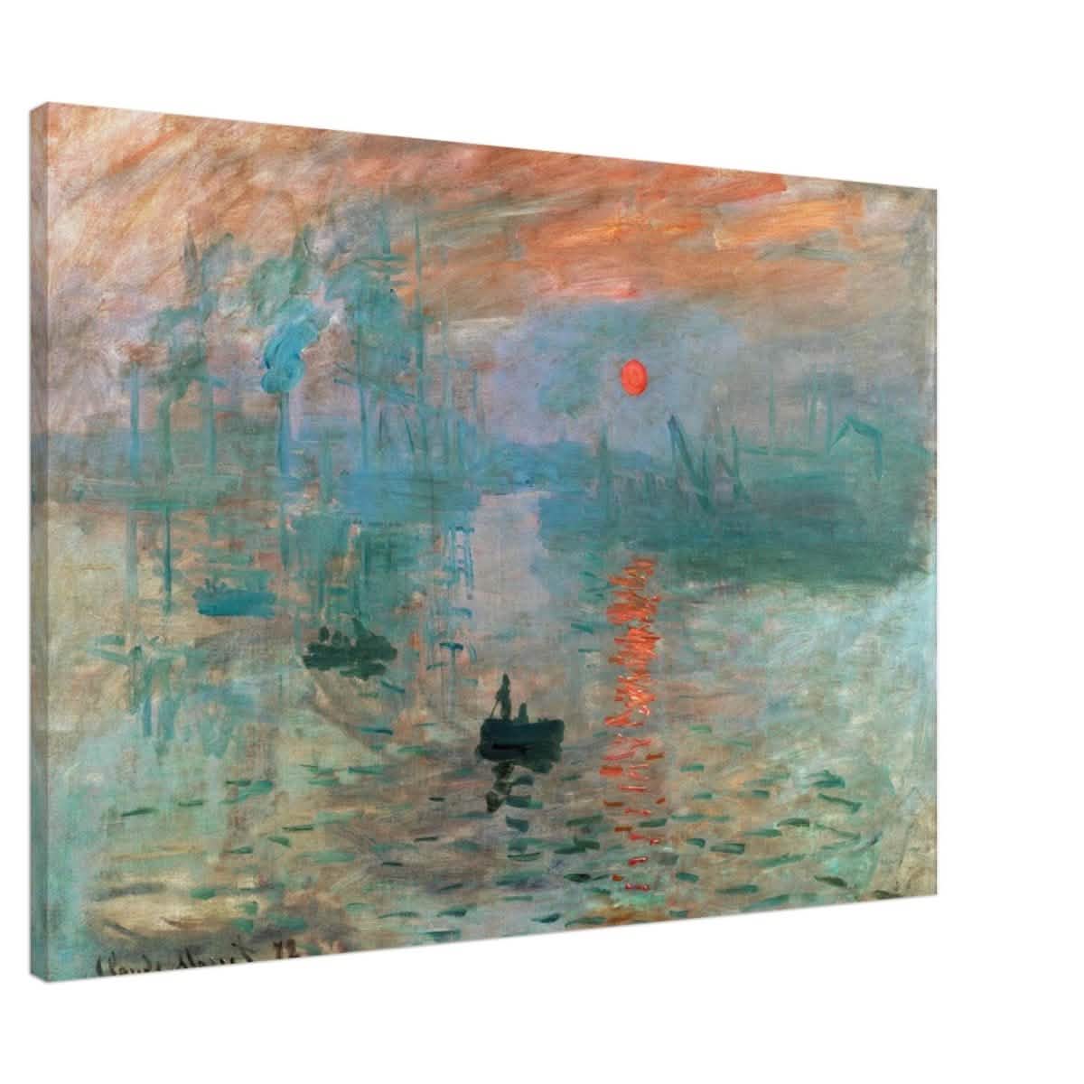 Impression Sunrise by Claude Monet - Canvas - 70x100 cm / 28x40″ - Slim