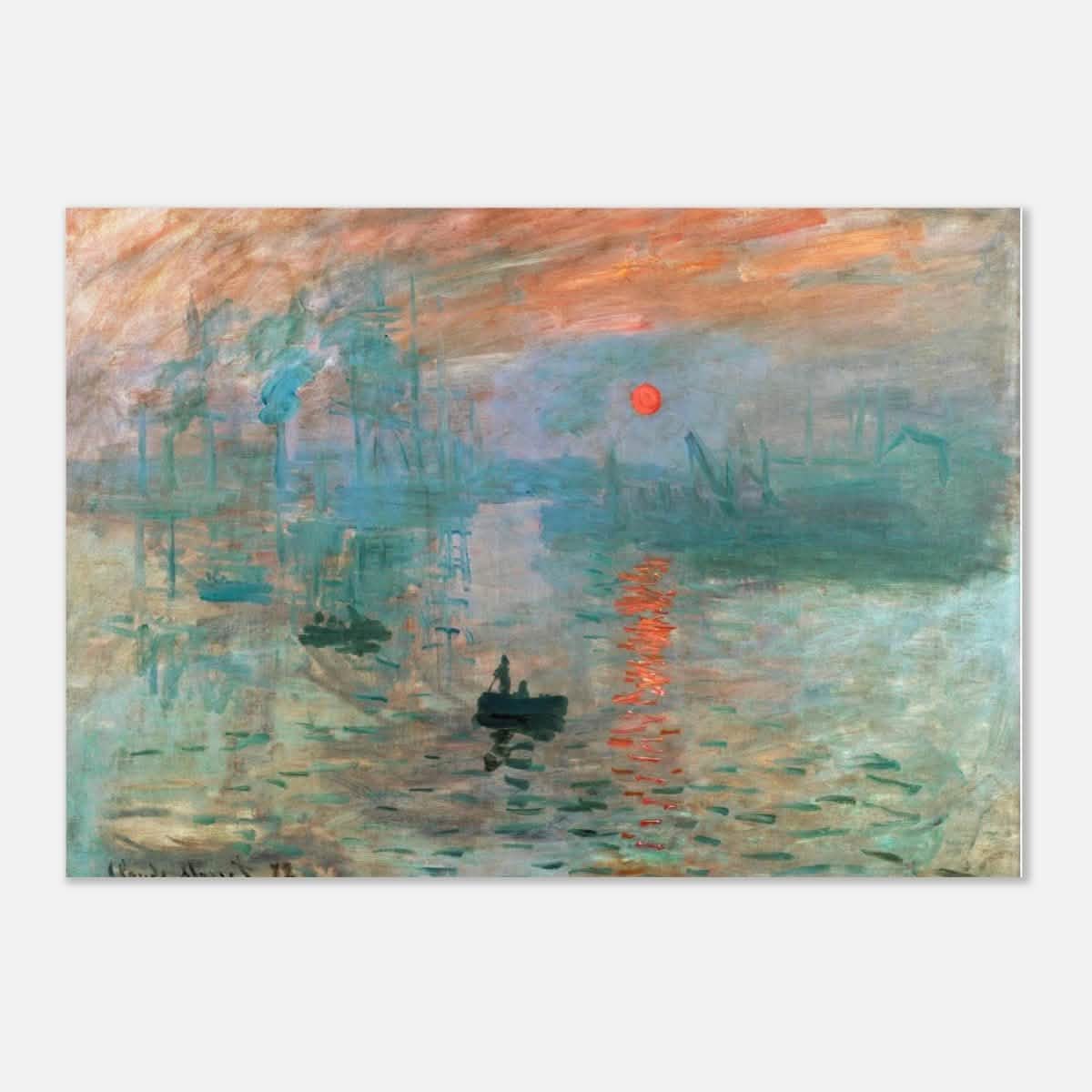 Impression Sunrise by Claude Monet - Aluminum Print - 70x100 cm / 28x40″ -