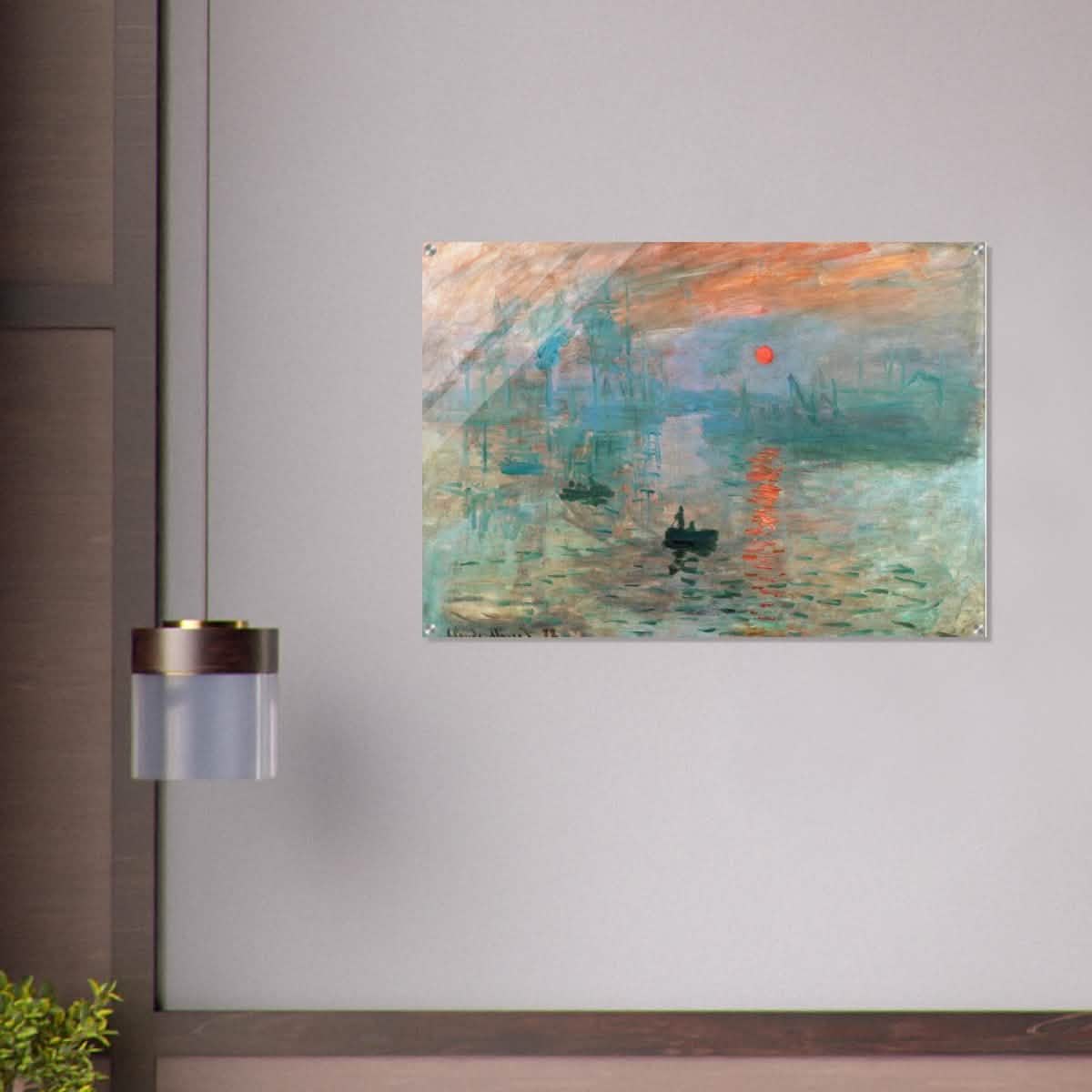 Impression Sunrise by Claude Monet - Acrylic Print - 70x100 cm / 28x40″ -