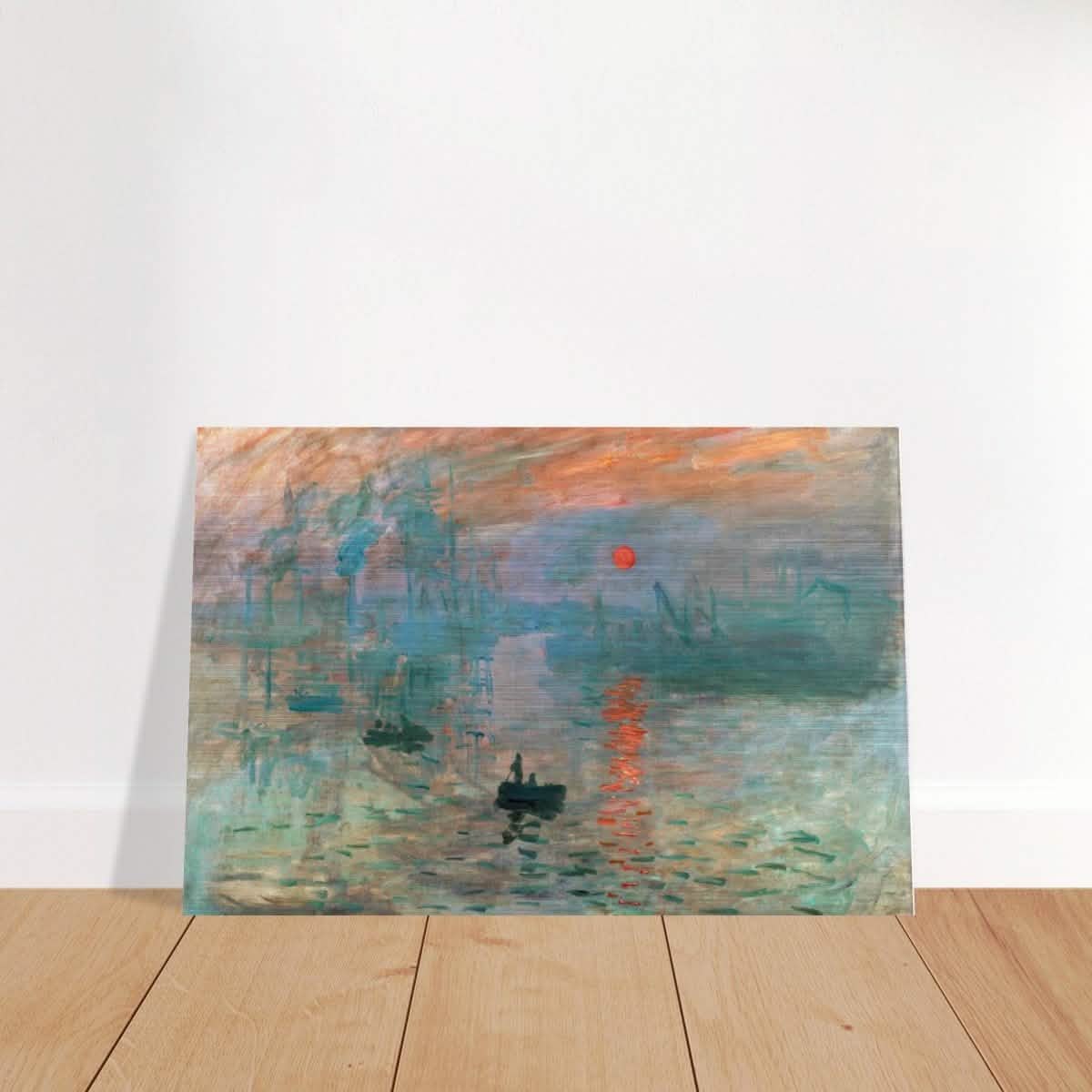 Impression Sunrise by Claude Monet - Brushed Aluminum Print - 50x75 cm / 20x30″ -