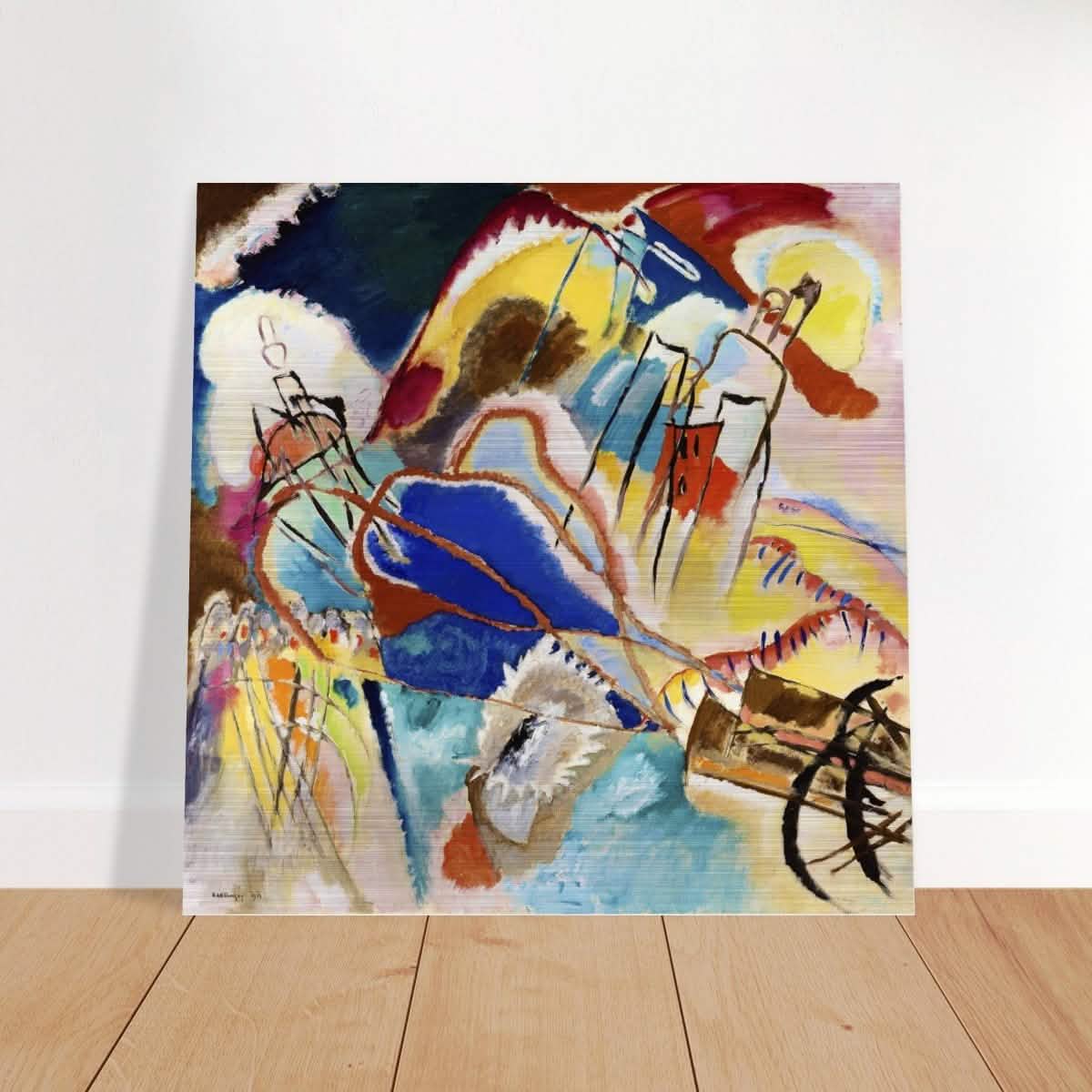 Improvisation No. 30 (1913) by Wassily Kandinsky Abstract Wall art print - Brushed Aluminum Print - 50x50 cm / 20x20″ -