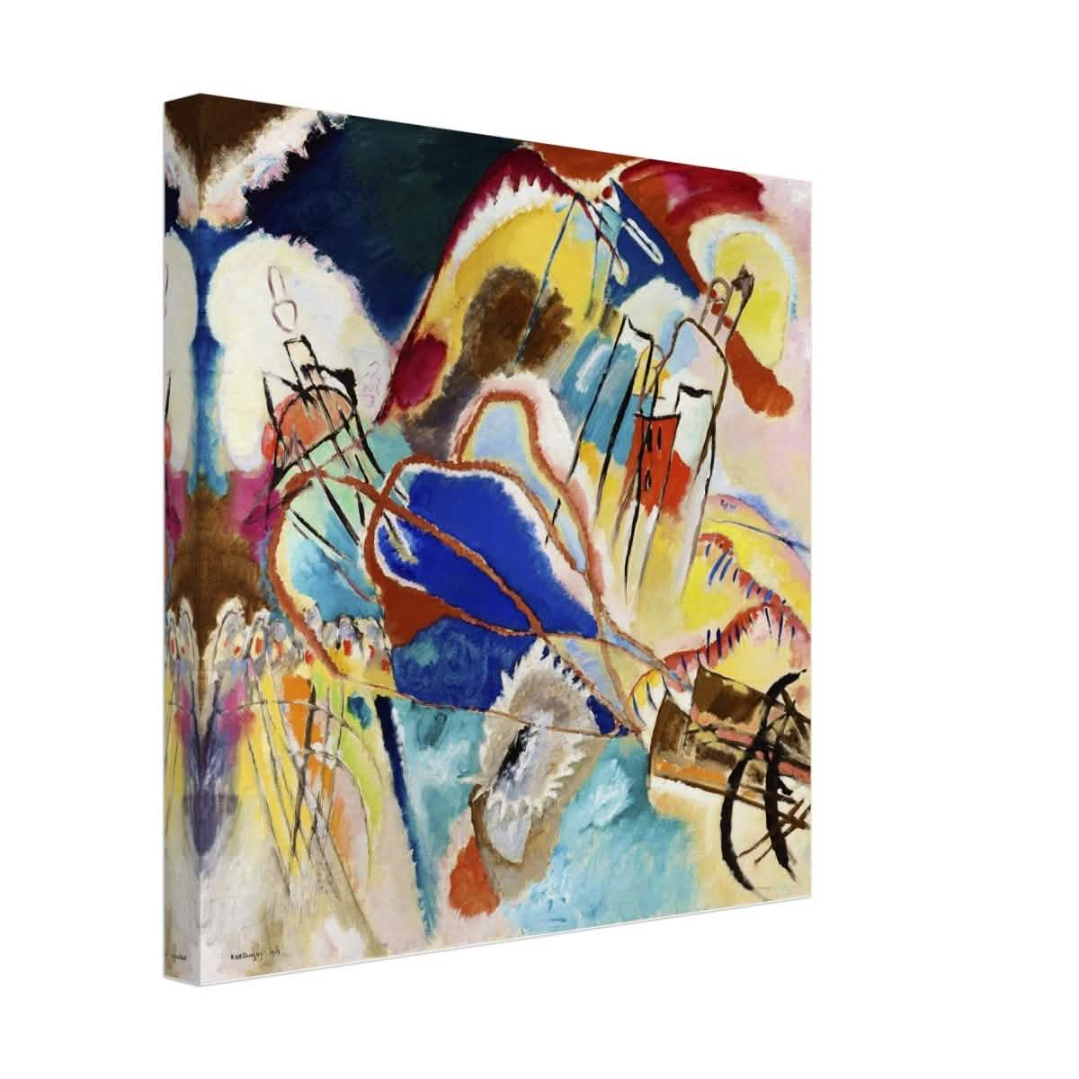 Improvisation No. 30 (1913) by Wassily Kandinsky Abstract Wall art print - Canvas - 40x40 cm / 16x16″ - Thick