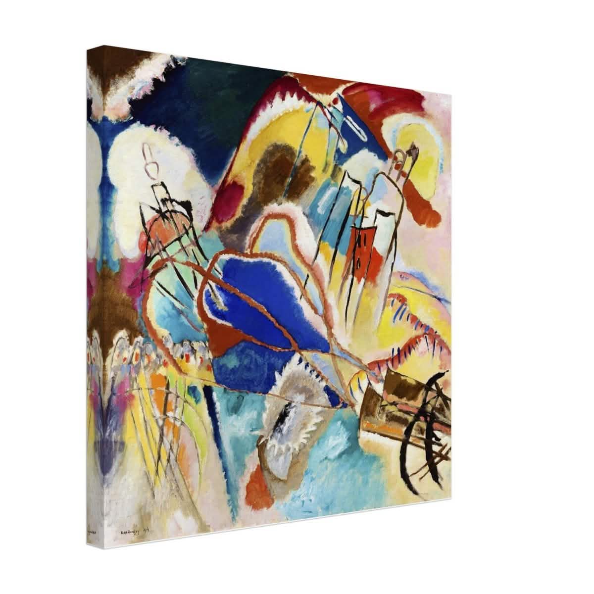 Improvisation No. 30 (1913) by Wassily Kandinsky Abstract Wall art print - Canvas - 40x40 cm / 16x16″ - Slim