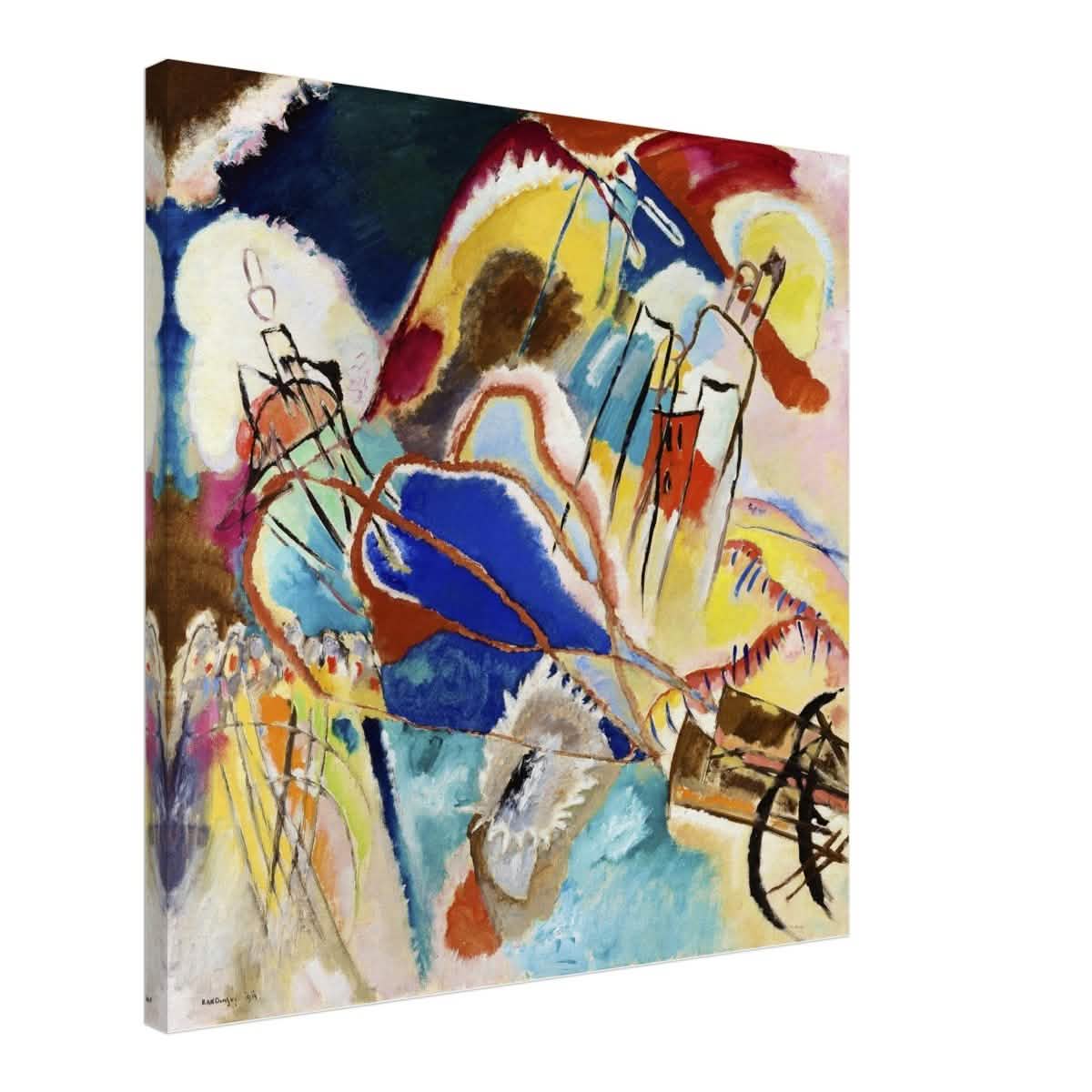 Improvisation No. 30 (1913) by Wassily Kandinsky Abstract Wall art print - Canvas - 60x60 cm / 24x24″ - Slim