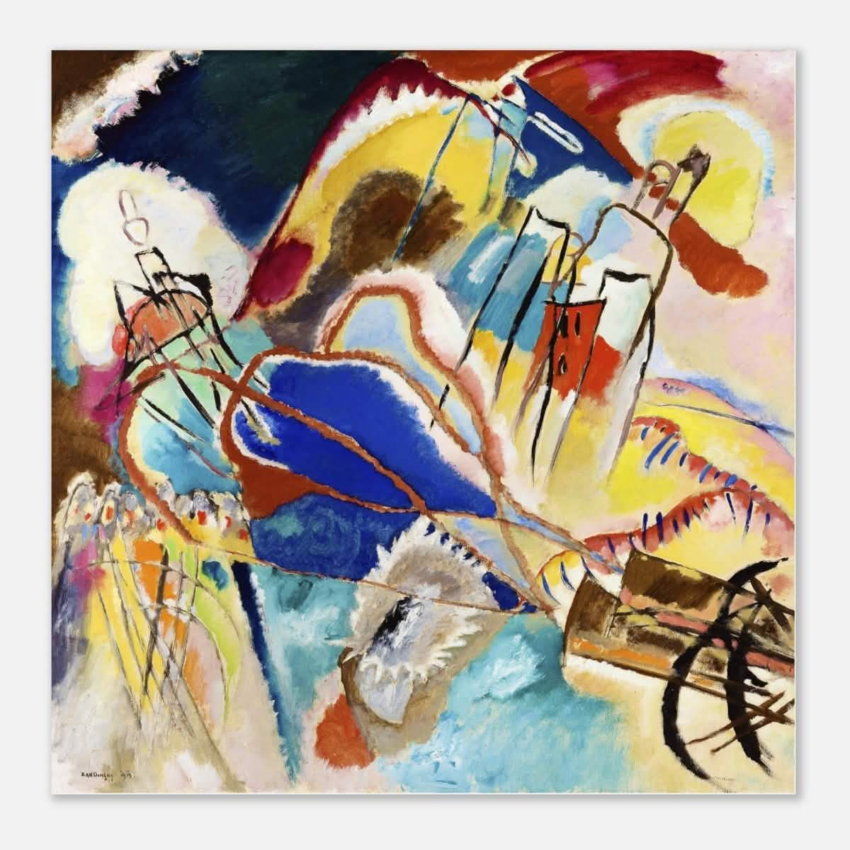 Improvisation No. 30 (1913) by Wassily Kandinsky Abstract Wall art print - Aluminum Print - 50x50 cm / 20x20″ -