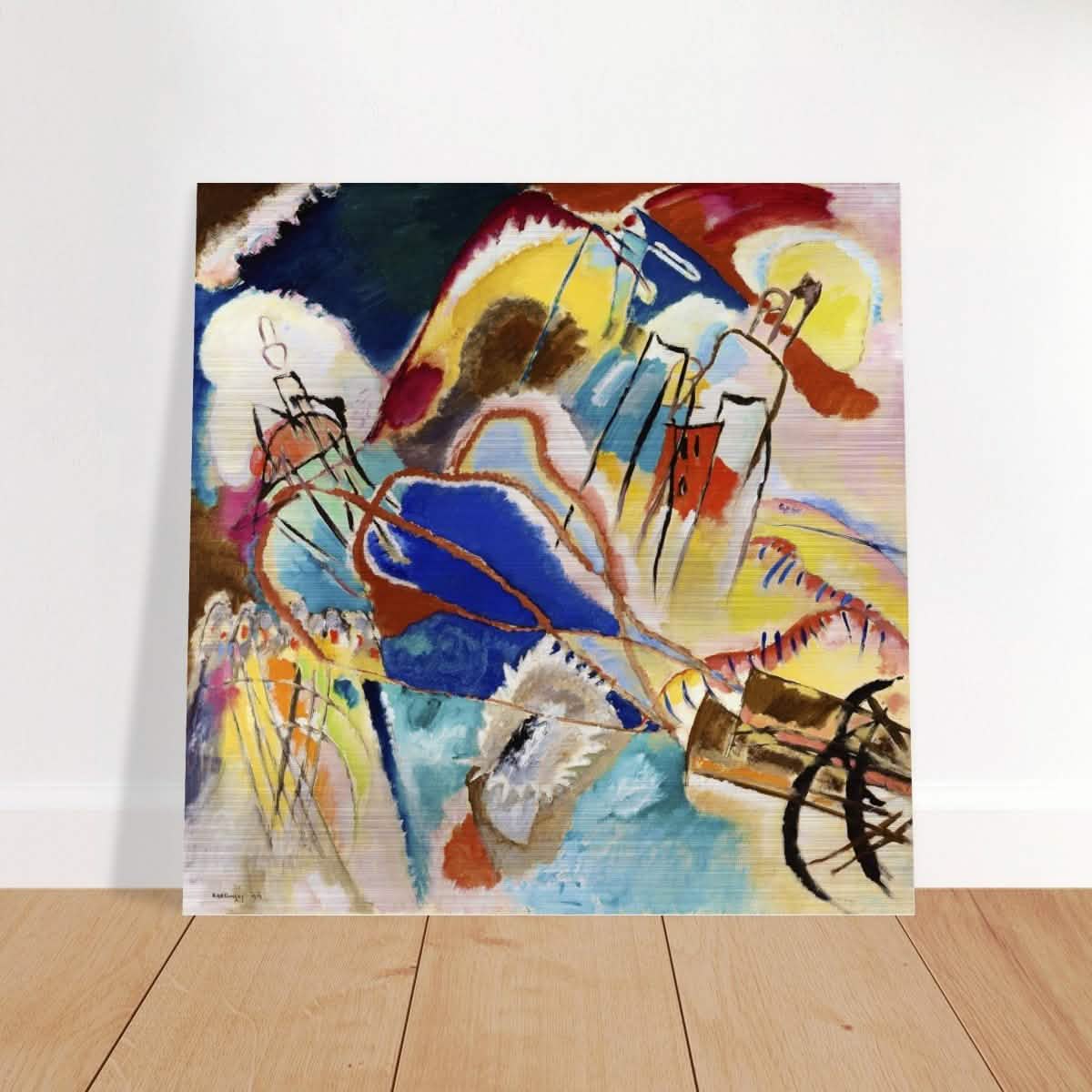 Improvisation No. 30 (1913) by Wassily Kandinsky Abstract Wall art print - Brushed Aluminum Print - 60x60 cm / 24x24″ -