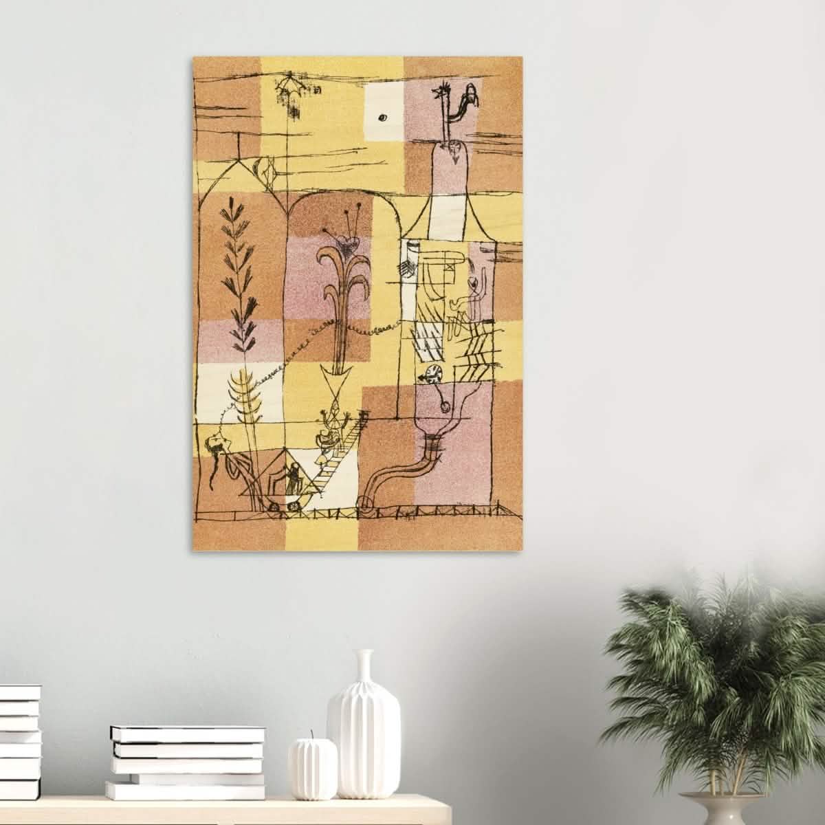 In the Spirit of Hoffmann by Paul Klee - Wood Prints - 60x90 cm / 24x36″ - 20 mm