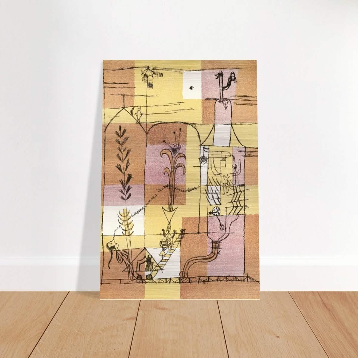 In the Spirit of Hoffmann by Paul Klee - Brushed Aluminum Print - 30x45 cm / 12x18″ -