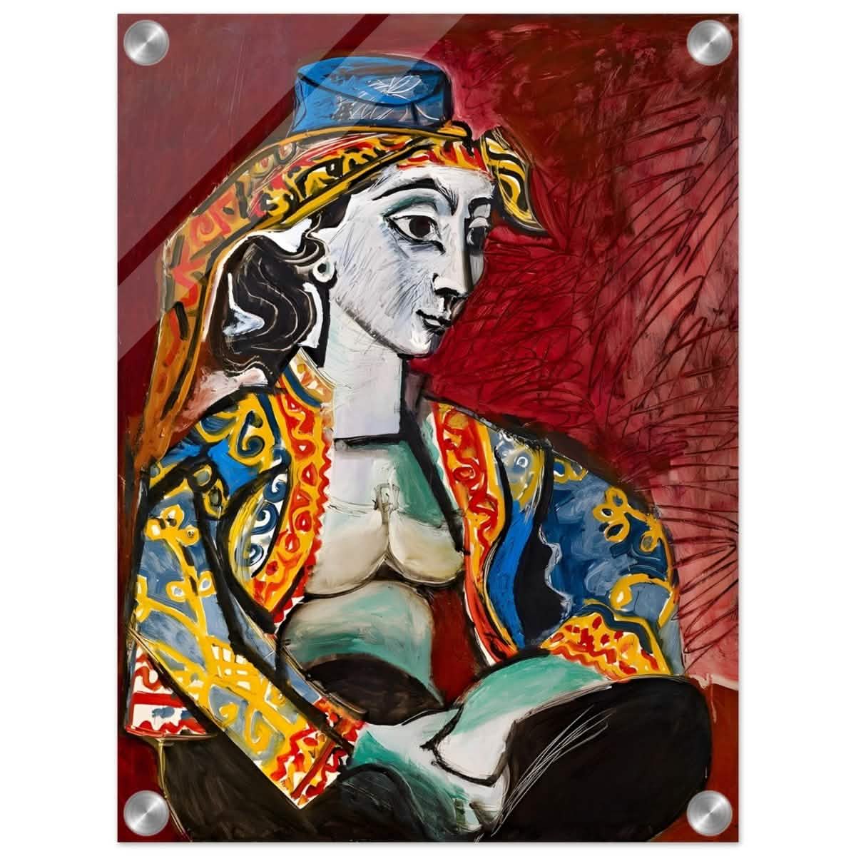 Jacqueline in Turkish Costume by Pablo Picasso | Cubism Art wall art print - Acrylic Print - 30x40 cm / 12x16″ -