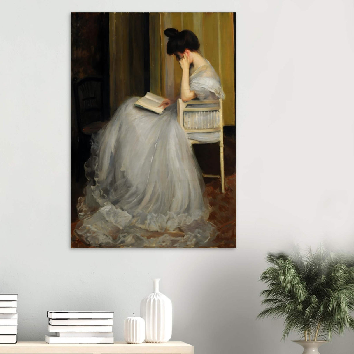 Jacques - Émile Blanche - The Readers Vintage Wall Art - Wood Prints - 70x100 cm / 28x40″ - 10 mm