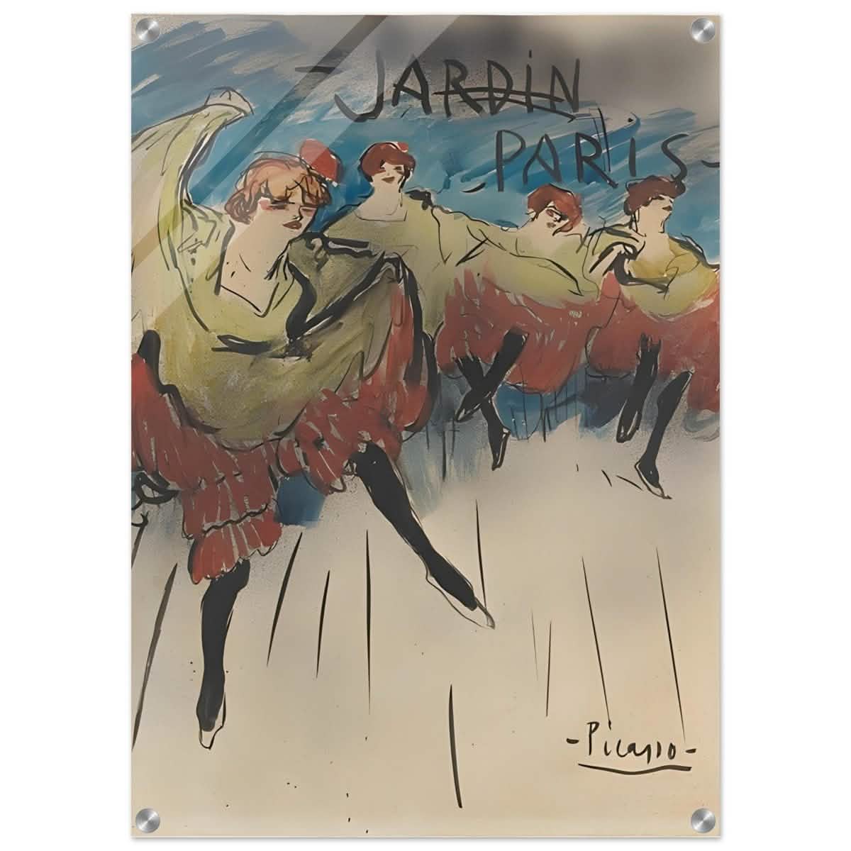 Jardin de Paris by Pablo Picasso | Post - Impressionist - Acrylic Print - 50x70 cm / 20x28″ -