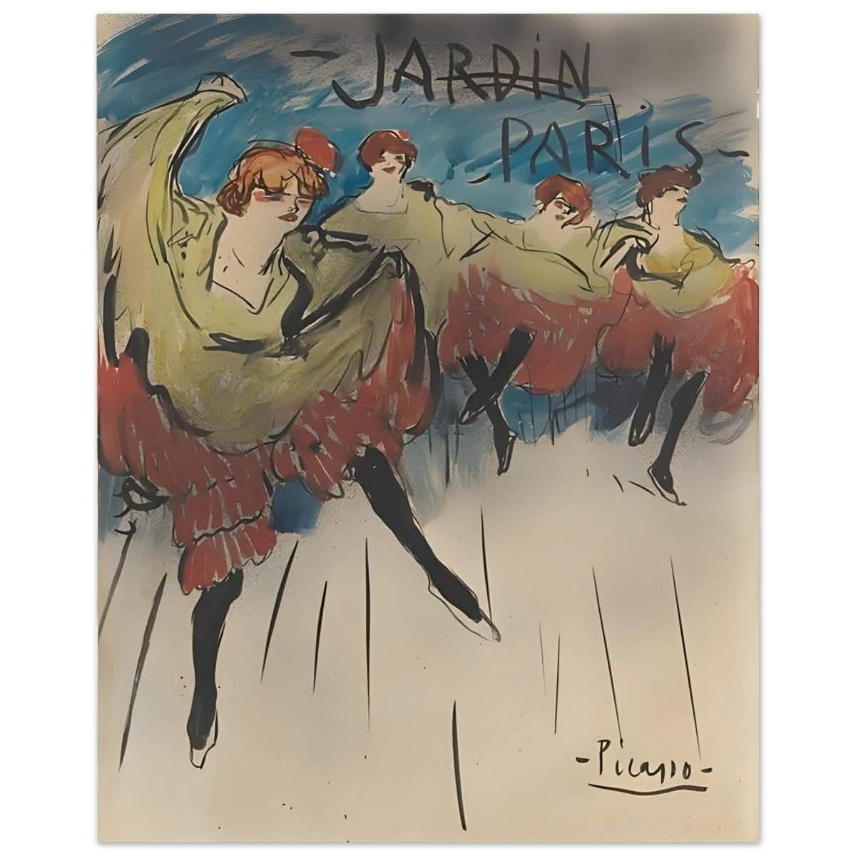 Jardin de Paris by Pablo Picasso | Post - Impressionist - Aluminum Print - 40x50 cm / 16x20″ -