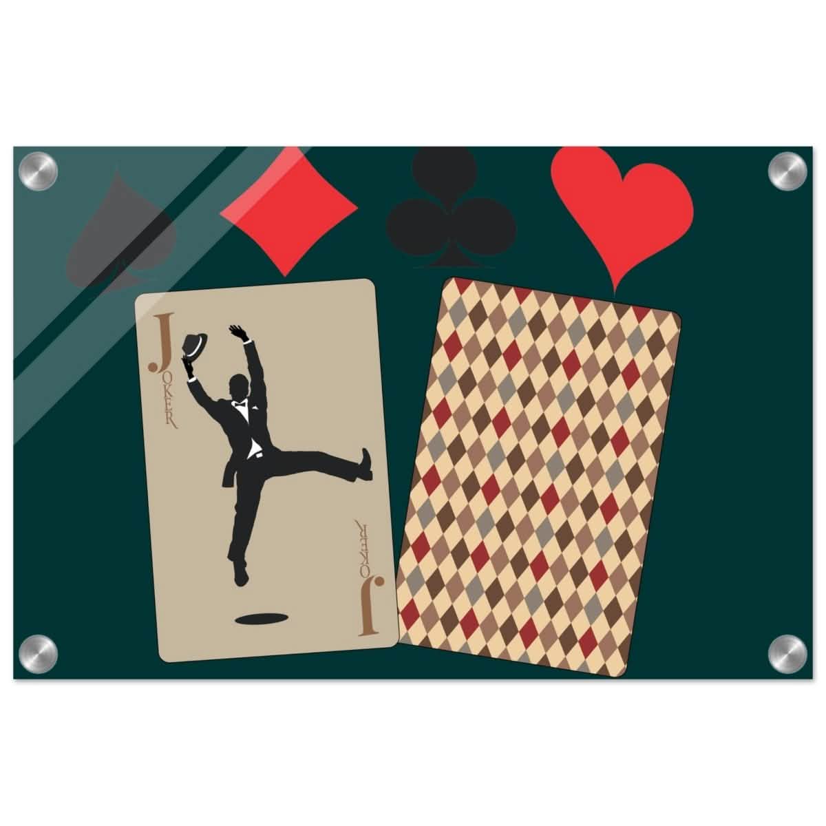 Jester's Dance | Vintage Joker Card | Pop Art Wall art print - Acrylic Print - 30x45 cm / 12x18″ -