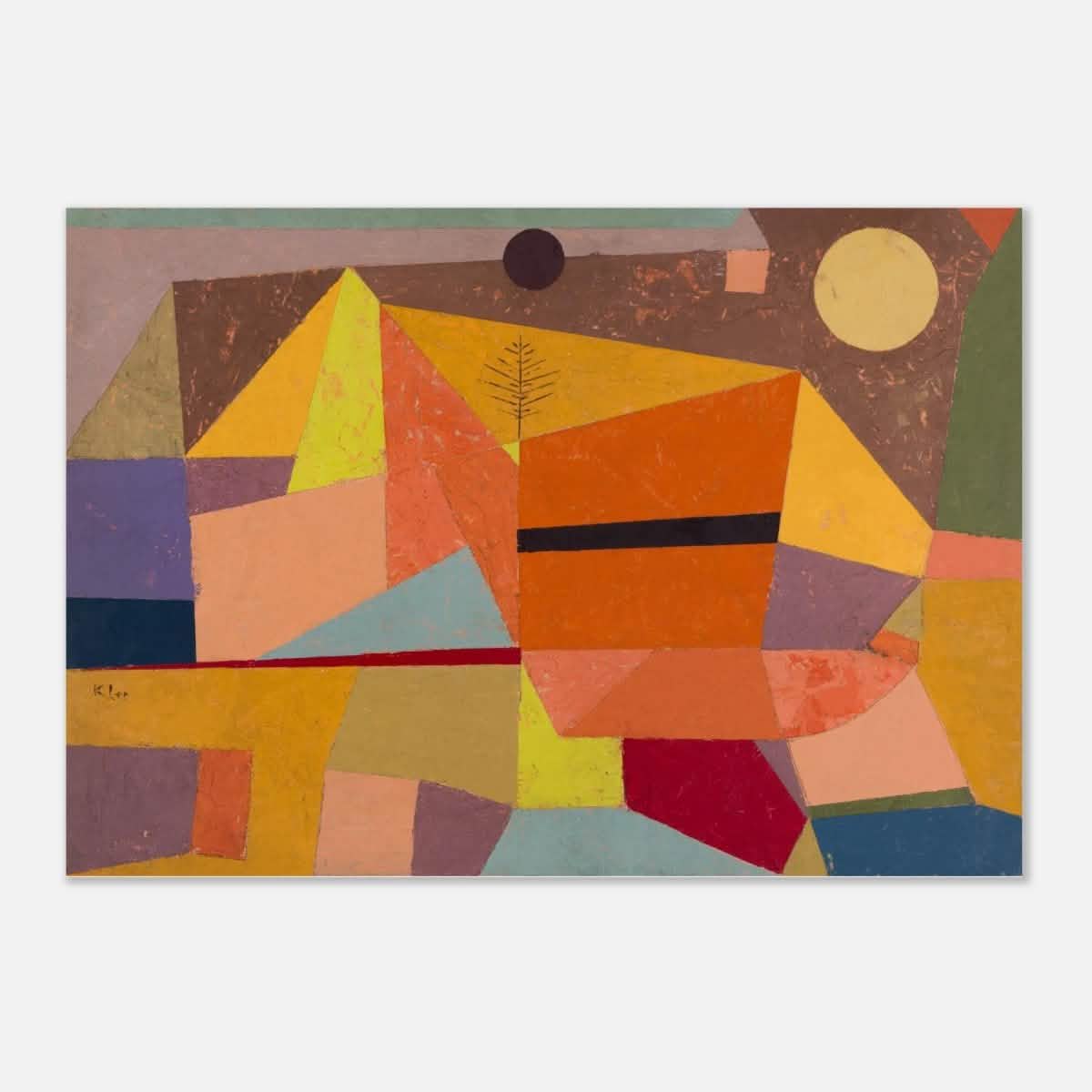 Joyful Mountain by Paul Klee - Aluminum Print - 70x100 cm / 28x40″ -