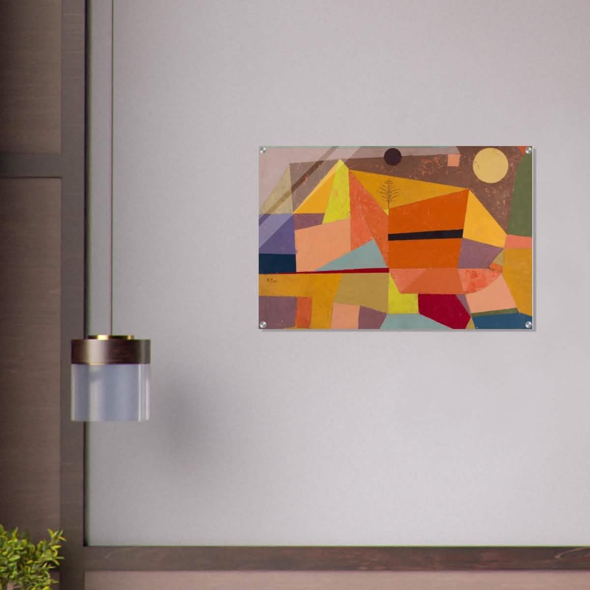 Joyful Mountain by Paul Klee - Acrylic Print - 60x90 cm / 24x36″ -