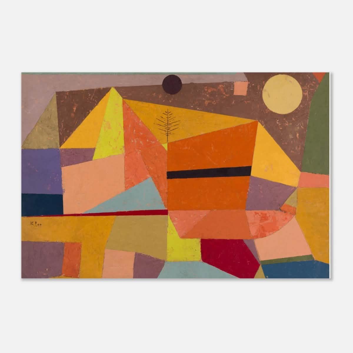 Joyful Mountain by Paul Klee - Aluminum Print - 40x60 cm / 16x24″ -