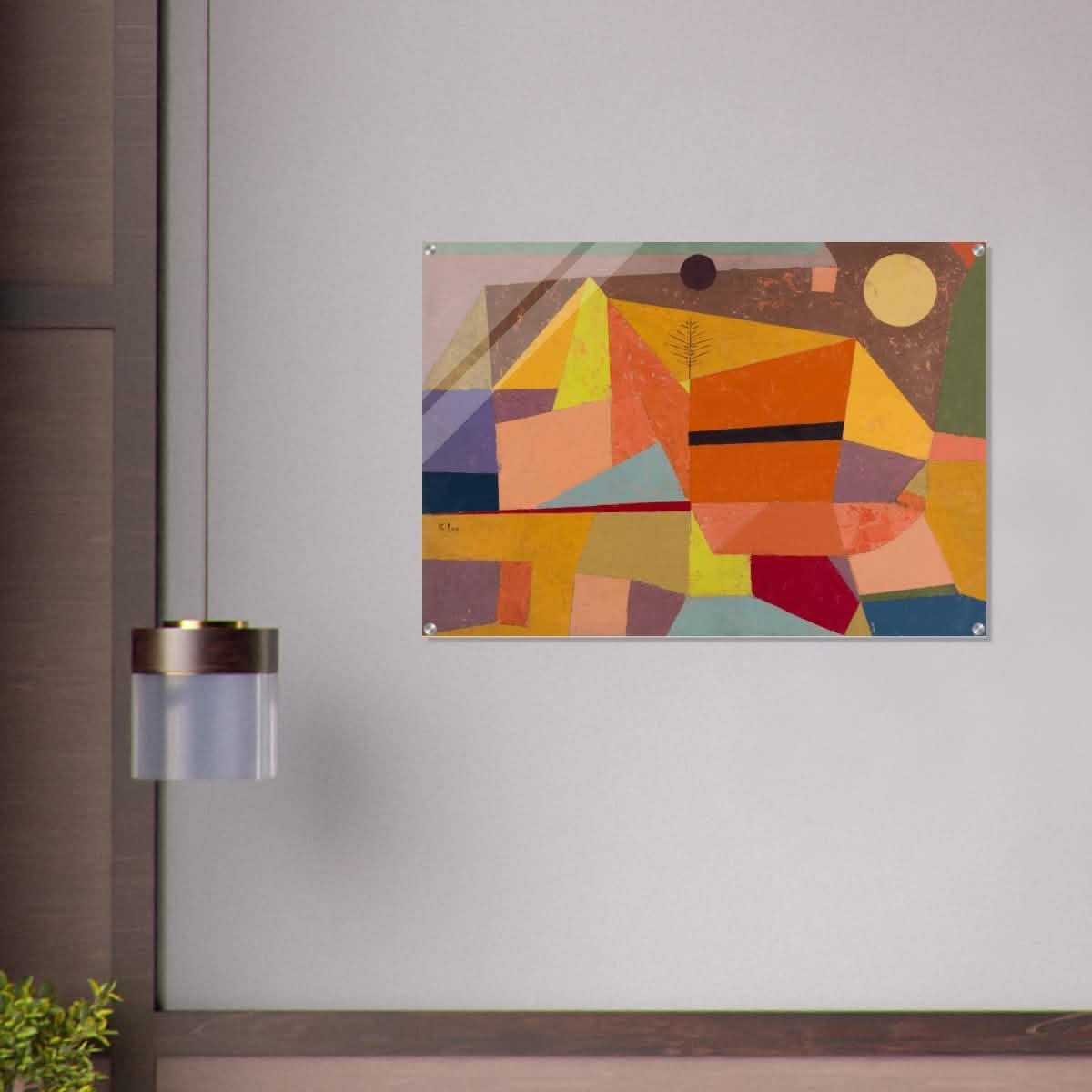 Joyful Mountain by Paul Klee - Acrylic Print - 70x100 cm / 28x40″ -