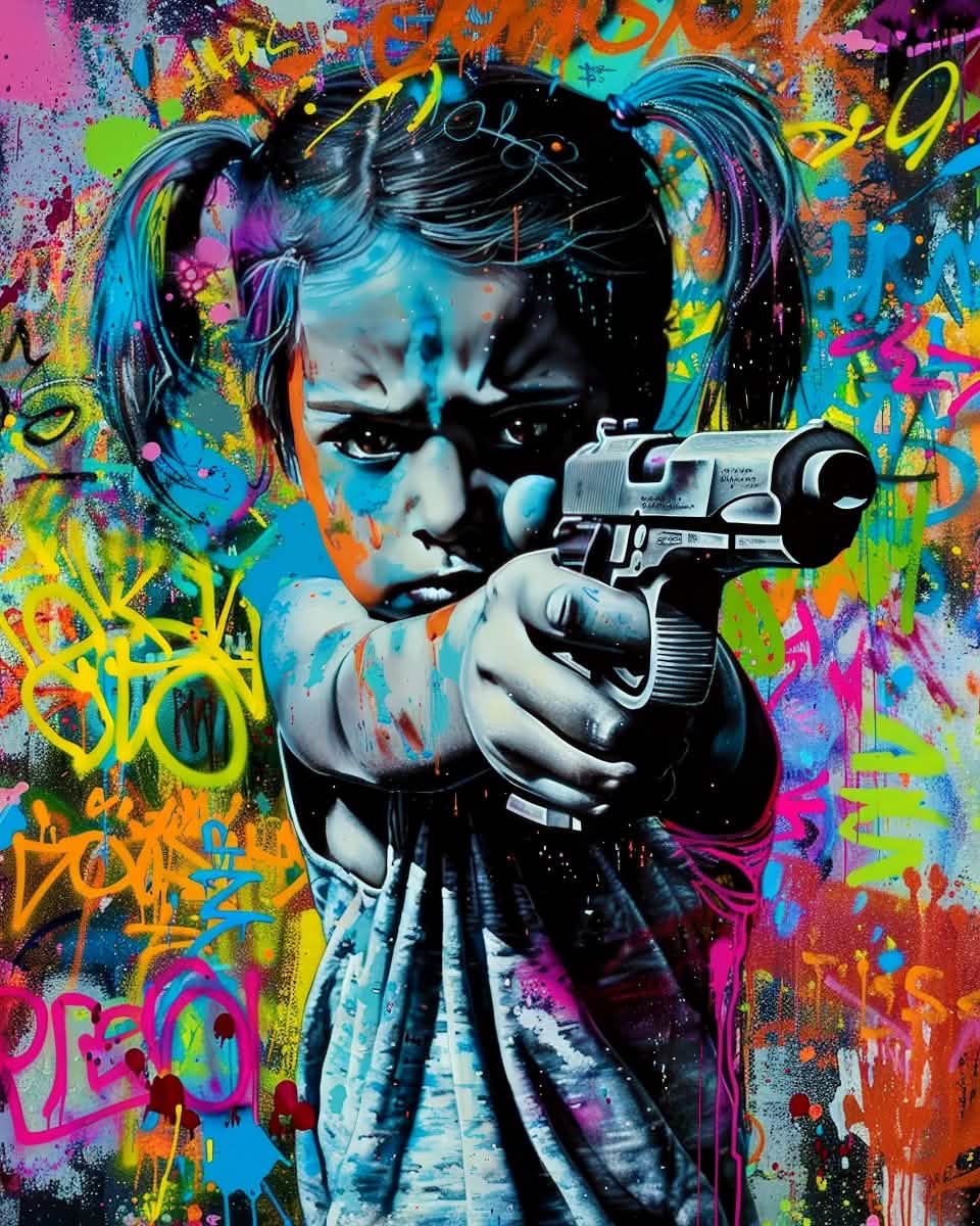 Kid's Bedroom Bliss |Graffiti Digital Pop art | 2 Design Options (Copy) - 30x45 cm / 12x18″ - Design Option 1 - Acrylic Print