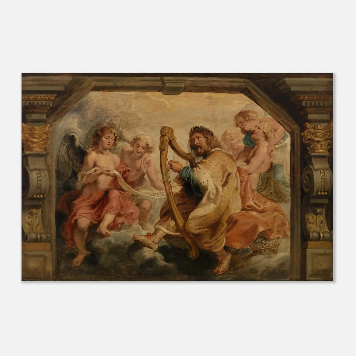 King David Playing the Harp – Peter Paul Rubens Wall Art Print - Aluminum Print - 50x75 cm / 20x30″ -