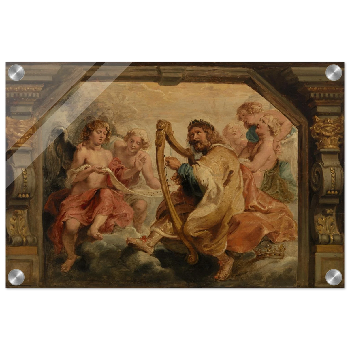 King David Playing the Harp – Peter Paul Rubens Wall Art Print - Acrylic Print - 30x45 cm / 12x18″ -