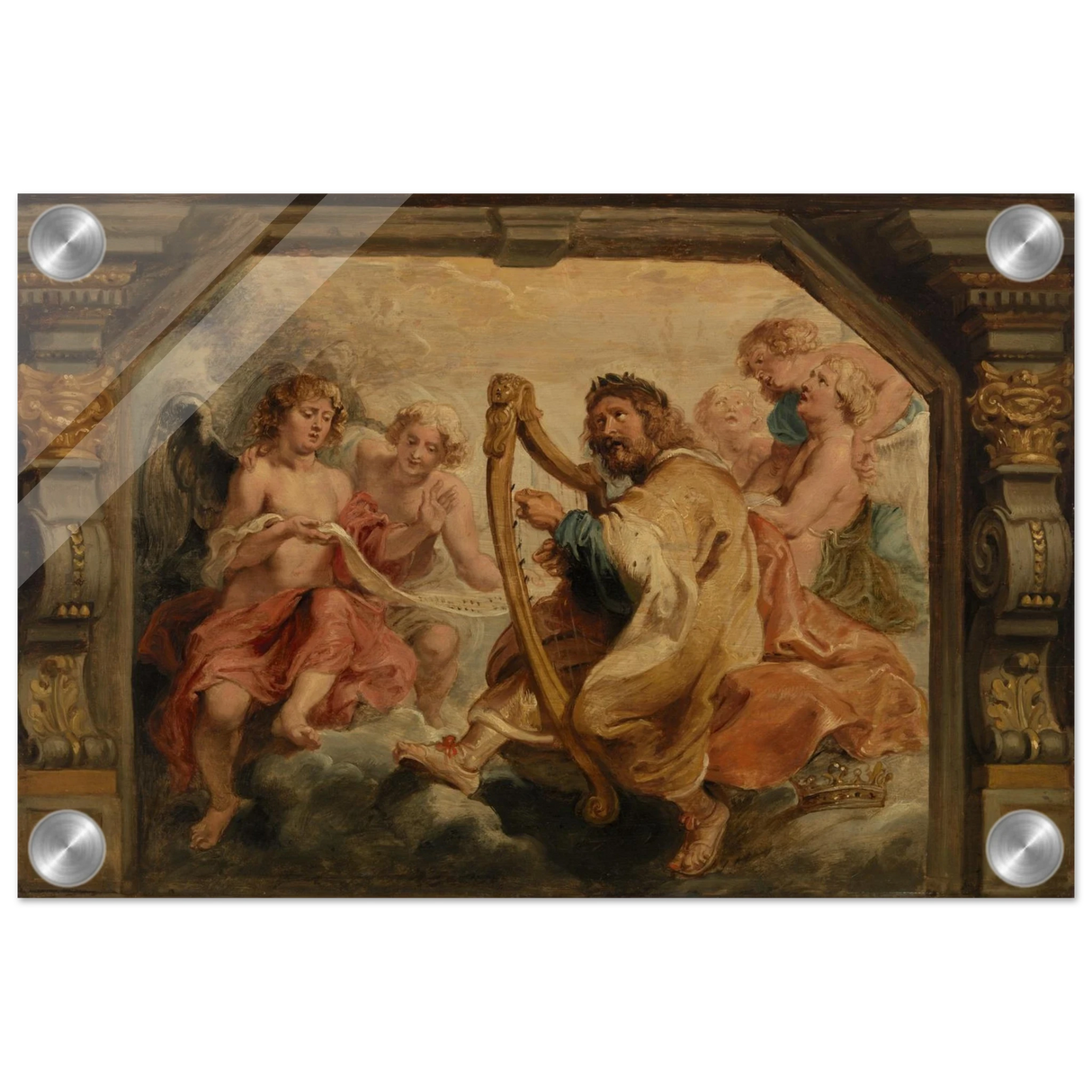 King David Playing the Harp – Peter Paul Rubens Wall Art Print - Acrylic Print - 20x30 cm / 8x12″ -
