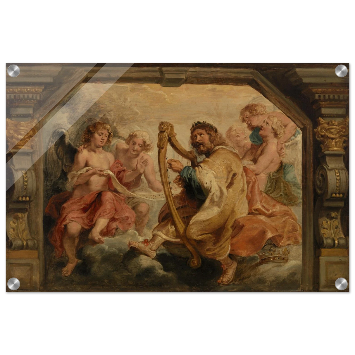 King David Playing the Harp – Peter Paul Rubens Wall Art Print - Acrylic Print - 40x60 cm / 16x24″ -