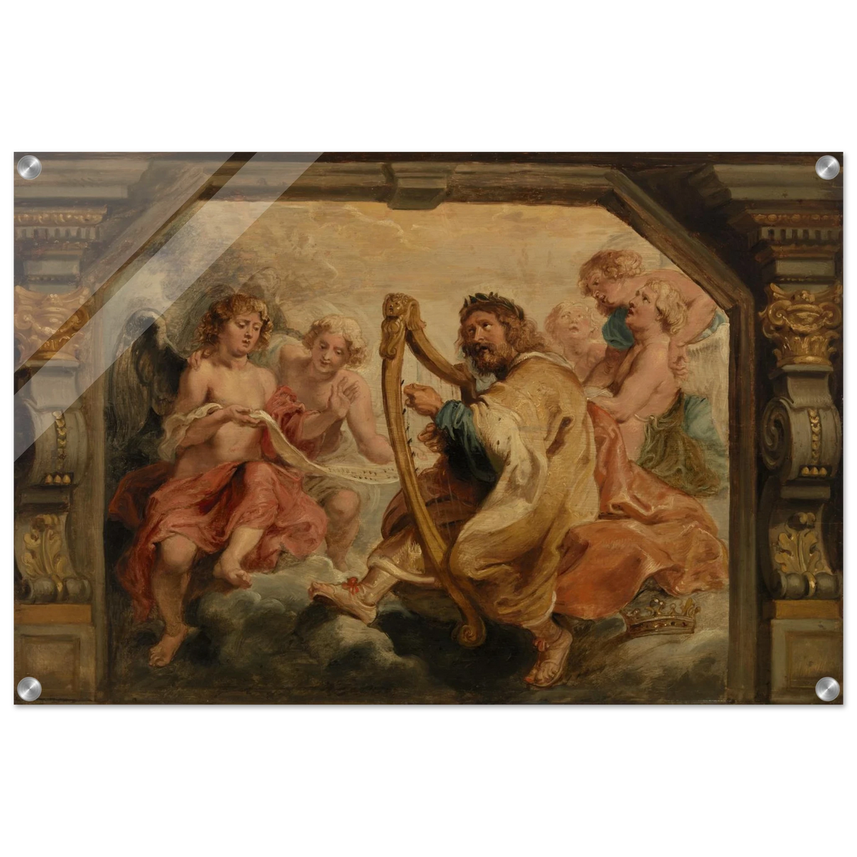 King David Playing the Harp – Peter Paul Rubens Wall Art Print - Acrylic Print - 50x75 cm / 20x30″ -