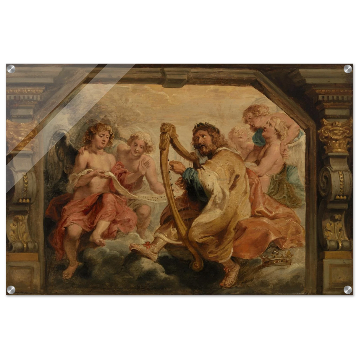 King David Playing the Harp – Peter Paul Rubens Wall Art Print - Acrylic Print - 60x90 cm / 24x36″ -