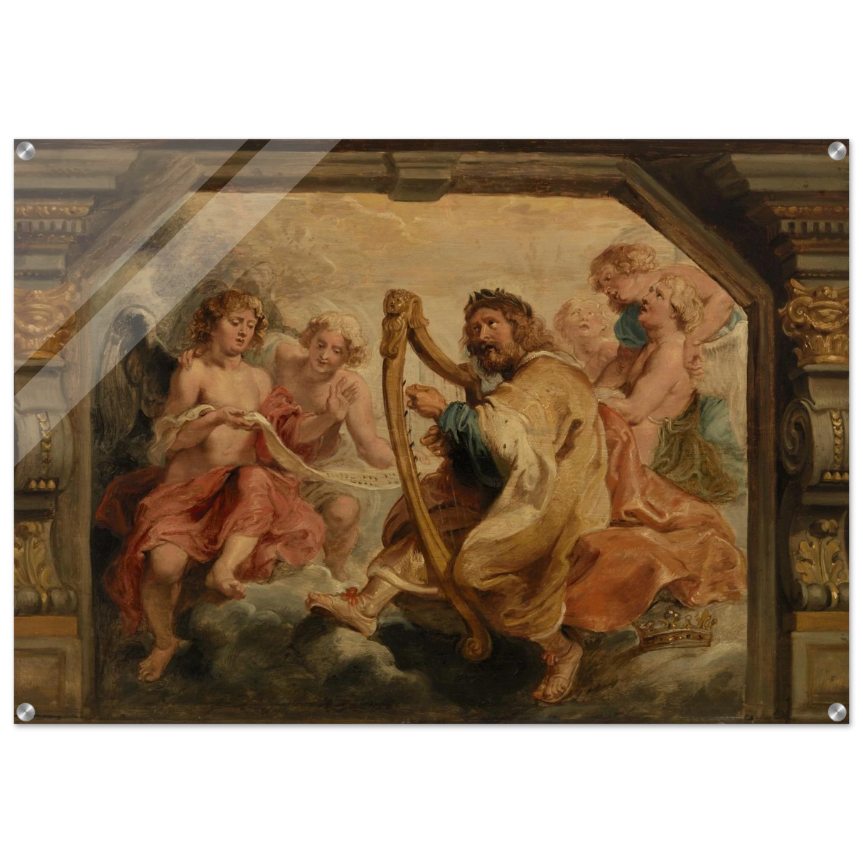 King David Playing the Harp – Peter Paul Rubens Wall Art Print - Acrylic Print - 70x100 cm / 28x40″ -