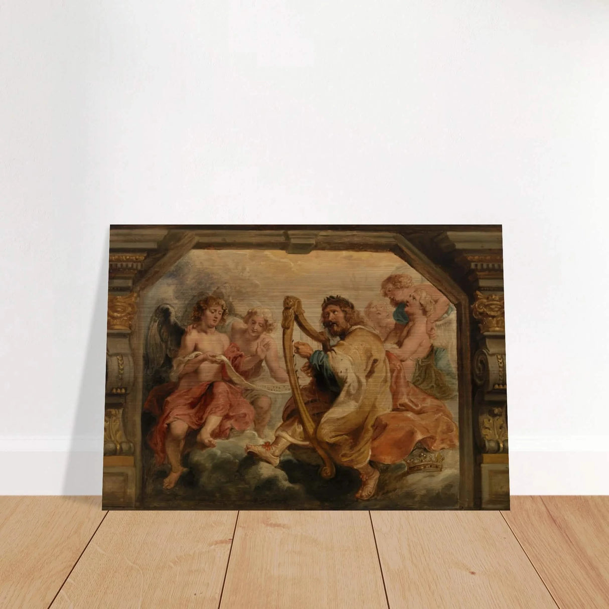 King David Playing the Harp – Peter Paul Rubens Wall Art Print - Brushed Aluminum Print - 70x100 cm / 28x40″ -
