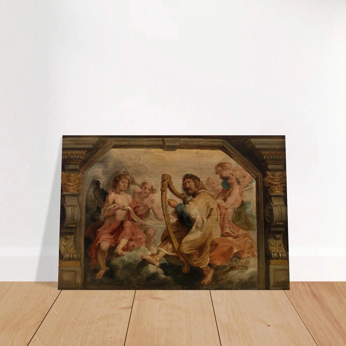 King David Playing the Harp – Peter Paul Rubens Wall Art Print - Brushed Aluminum Print - 50x75 cm / 20x30″ -