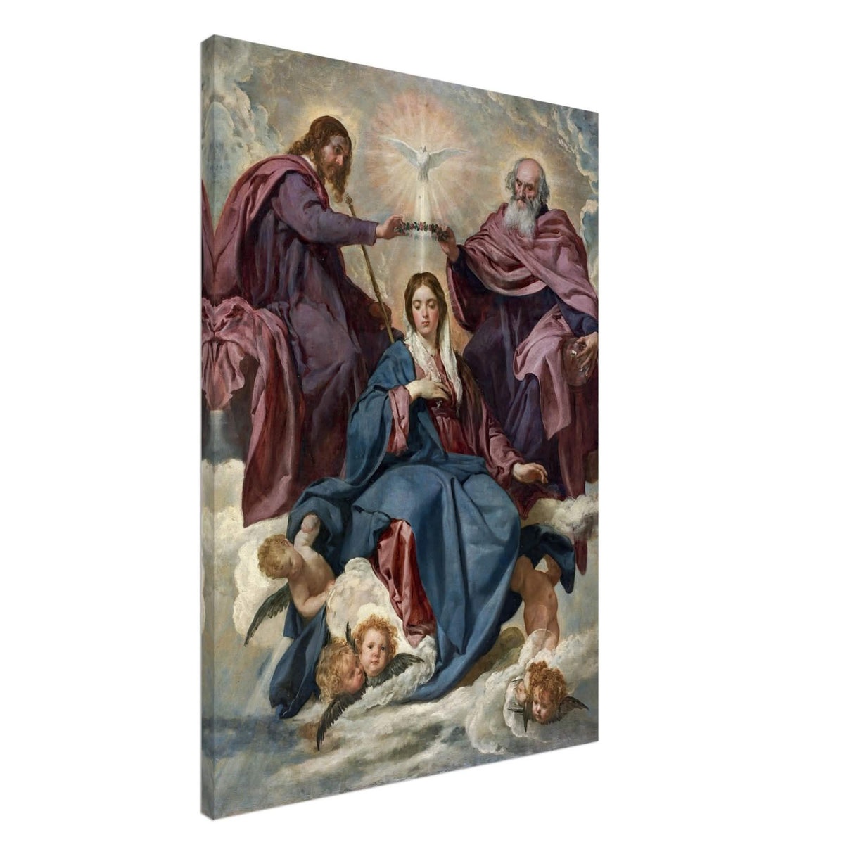 La Coronación De La Virgen (C.1635) - Thick - Canvas - 70x100 cm / 28x40″