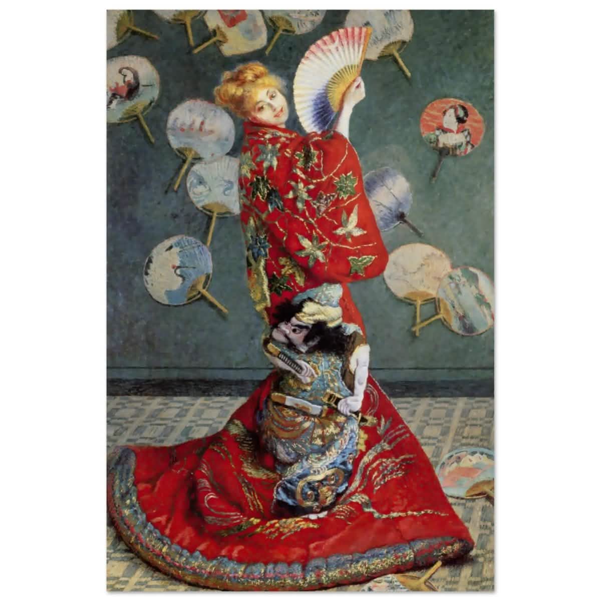 La Japonaise , The Japanese (1876) by Claude Monet | Vintage wall art print - Aluminum Print - 40x60 cm / 16x24″ -