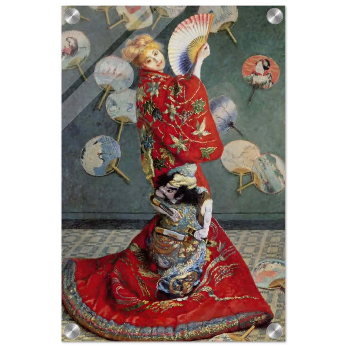 La Japonaise , The Japanese (1876) by Claude Monet | Vintage wall art print - Acrylic Print - 30x45 cm / 12x18″ -