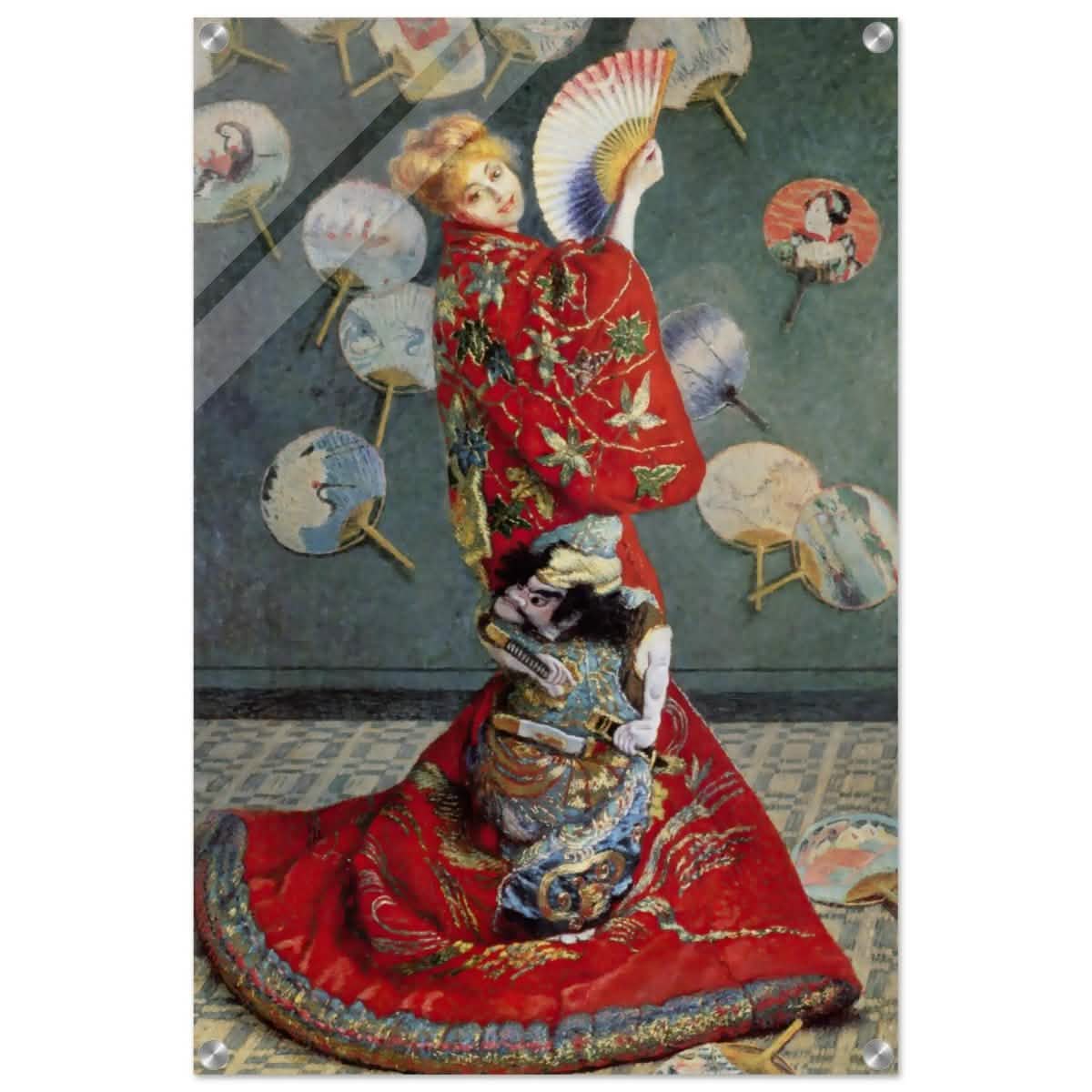 La Japonaise , The Japanese (1876) by Claude Monet | Vintage wall art print - Acrylic Print - 50x75 cm / 20x30″ -