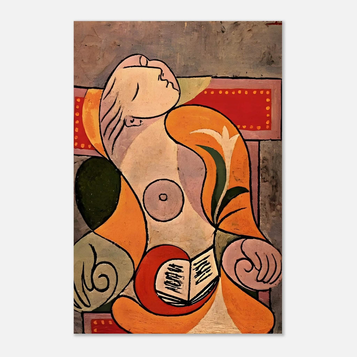 La Lecture by Pablo Picasso 1932 - Aluminum Print - 30x45 cm / 12x18″ -