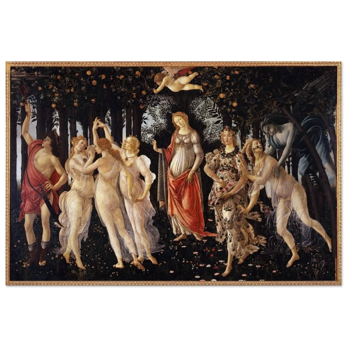 La Primavera by Sandro Botticelli | Primavera | Vintage Art wall art print - Aluminum Print - 50x75 cm / 20x30″ -