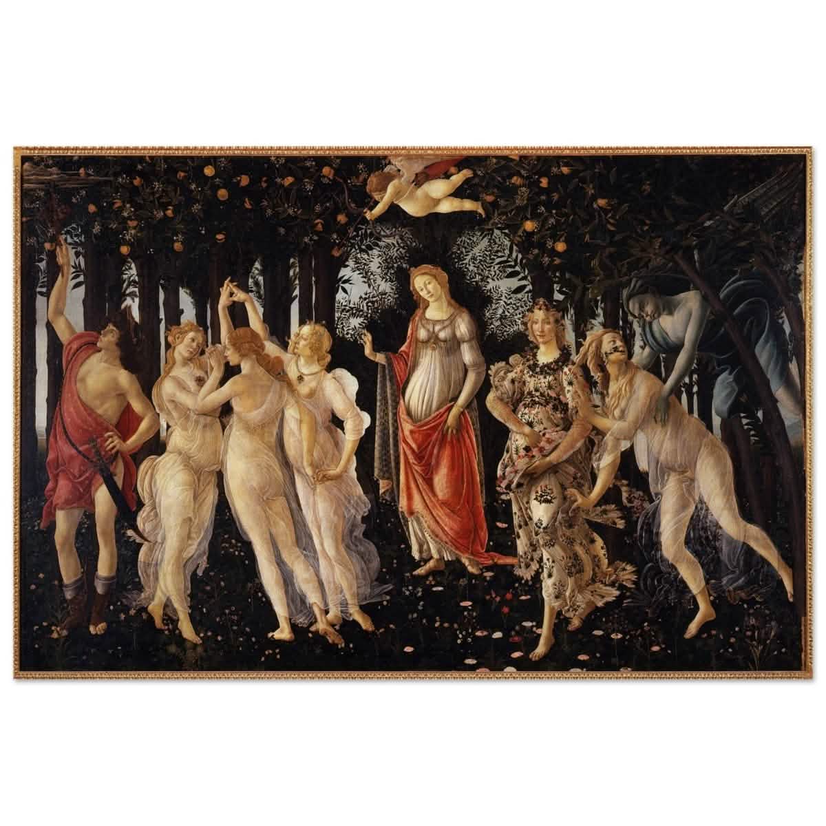 La Primavera by Sandro Botticelli | Primavera | Vintage Art wall art print - Wood Prints - 60x90 cm / 24x36″ -