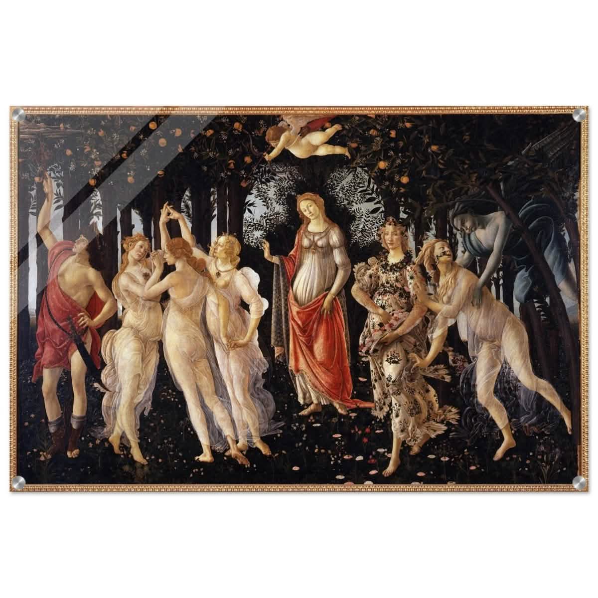 La Primavera by Sandro Botticelli | Primavera | Vintage Art wall art print - Acrylic Print - 60x90 cm / 24x36″ -