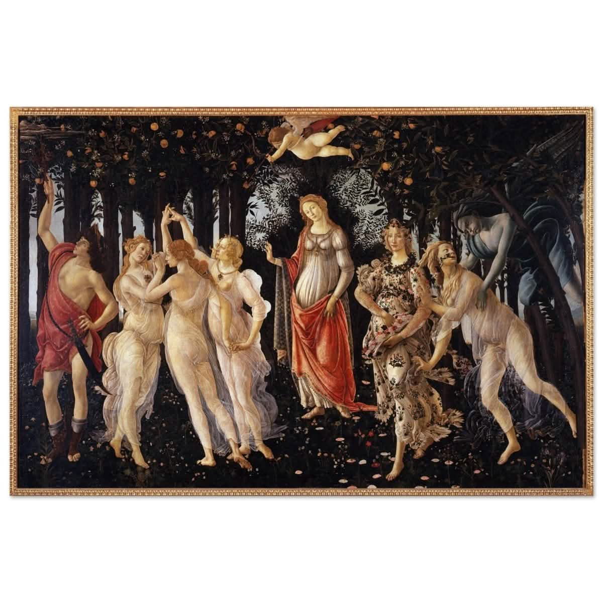La Primavera by Sandro Botticelli | Primavera | Vintage Art wall art print - Aluminum Print - 40x60 cm / 16x24″ -