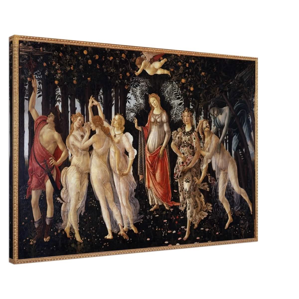 La Primavera by Sandro Botticelli | Primavera | Vintage Art wall art print - Canvas - 60x90 cm / 24x36″ -