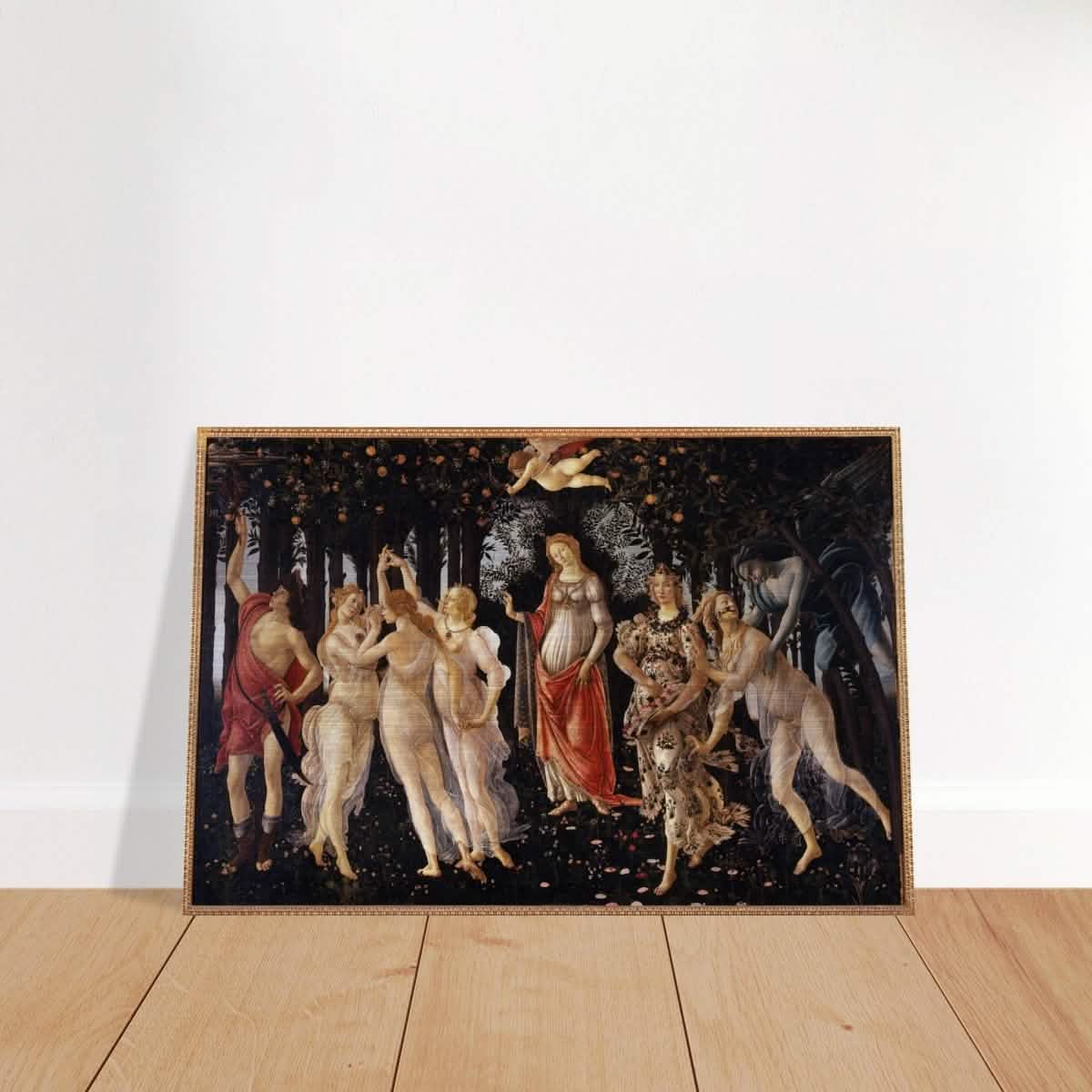 La Primavera by Sandro Botticelli | Primavera | Vintage Art wall art print - Brushed Aluminum Print - 30x45 cm / 12x18″ -