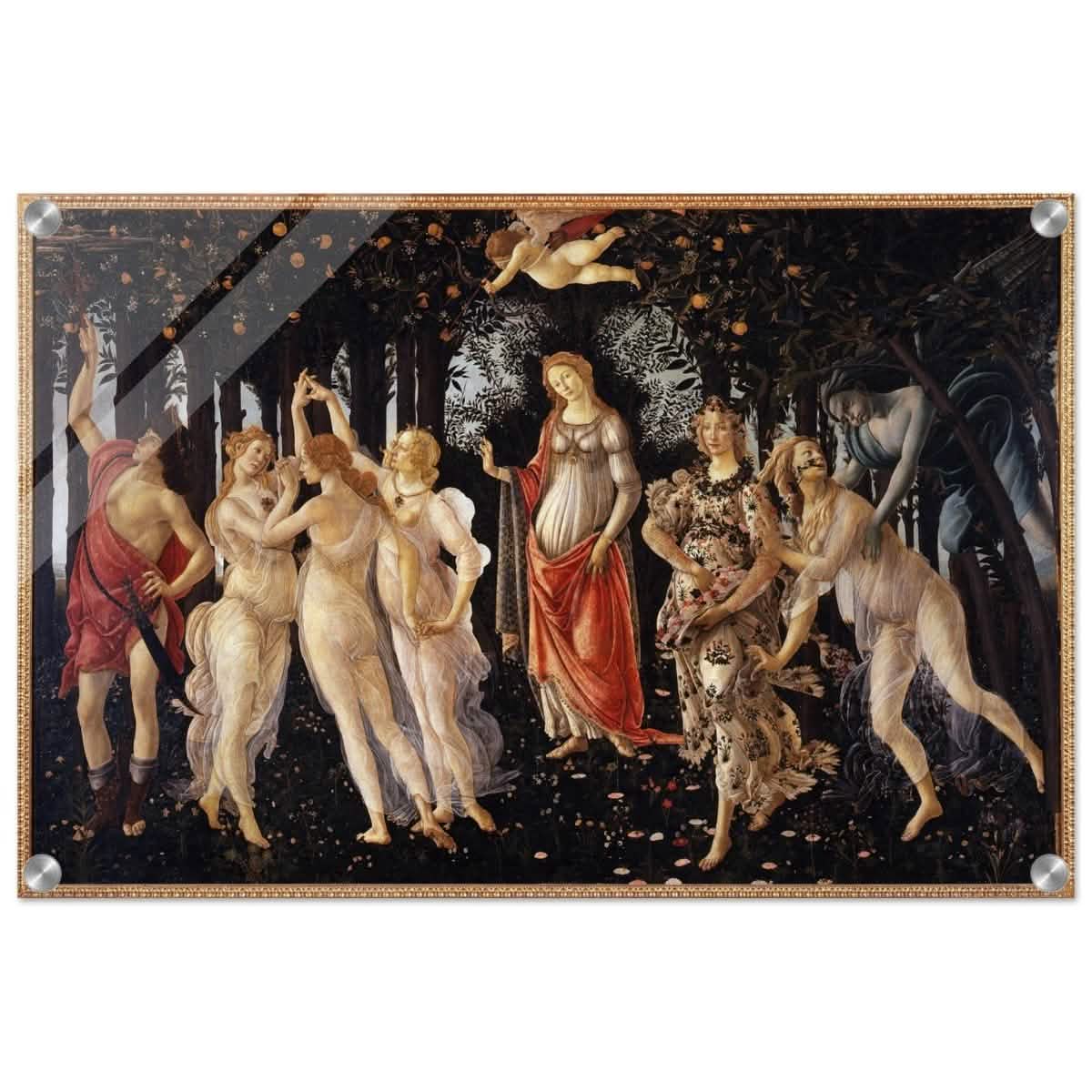 La Primavera by Sandro Botticelli | Primavera | Vintage Art wall art print - Acrylic Print - 40x60 cm / 16x24″ -