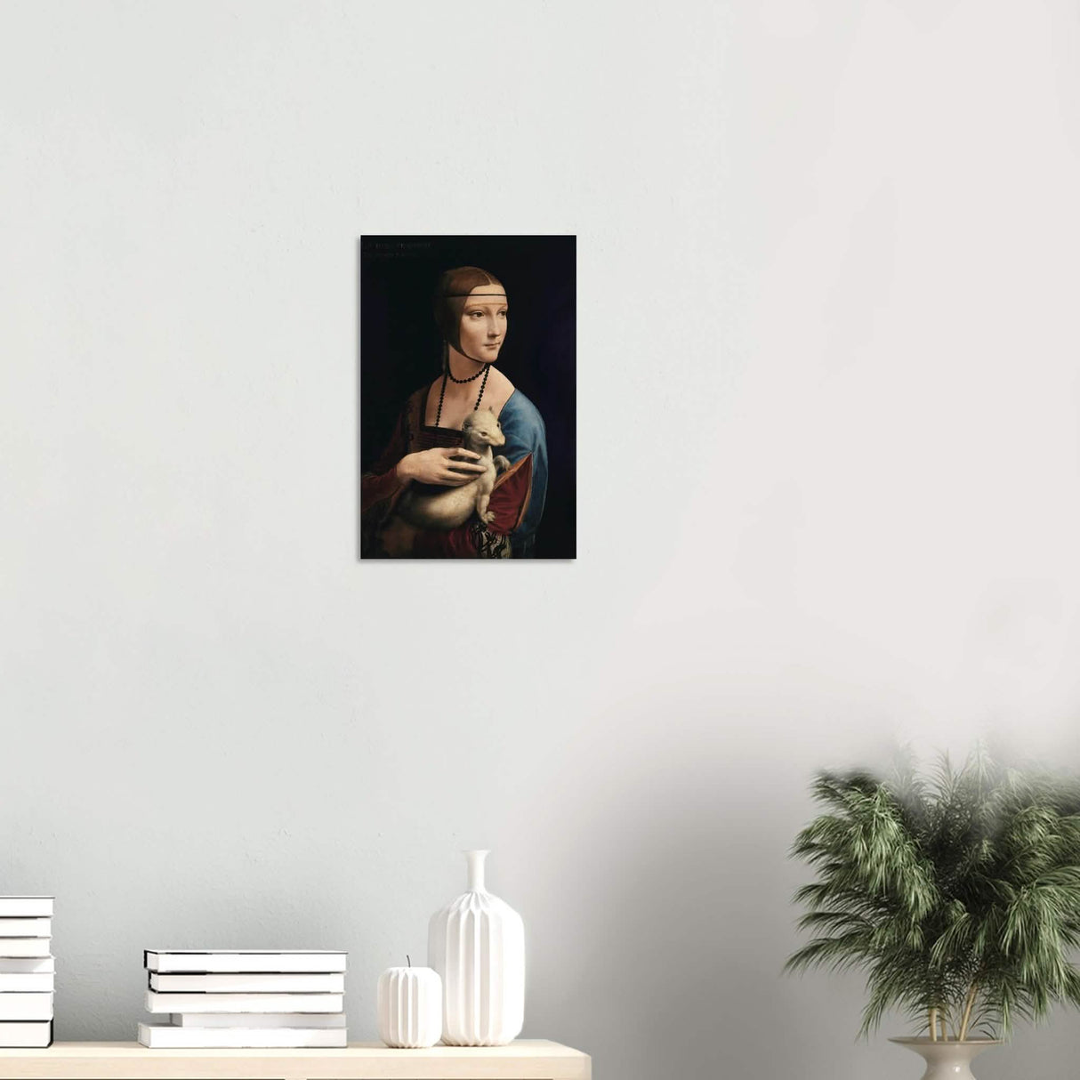 Lady with an Ermine by Leonardo da Vinci - Wood Prints - 30x45 cm / 12x18″ - 20 mm