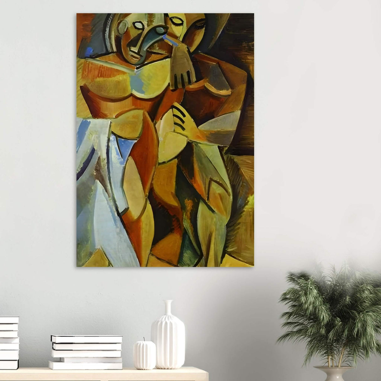 L'amitié by Pablo Picasso 1908 (Friendship, Two Nudes) - Wood Prints - 70x100 cm / 28x40″ -